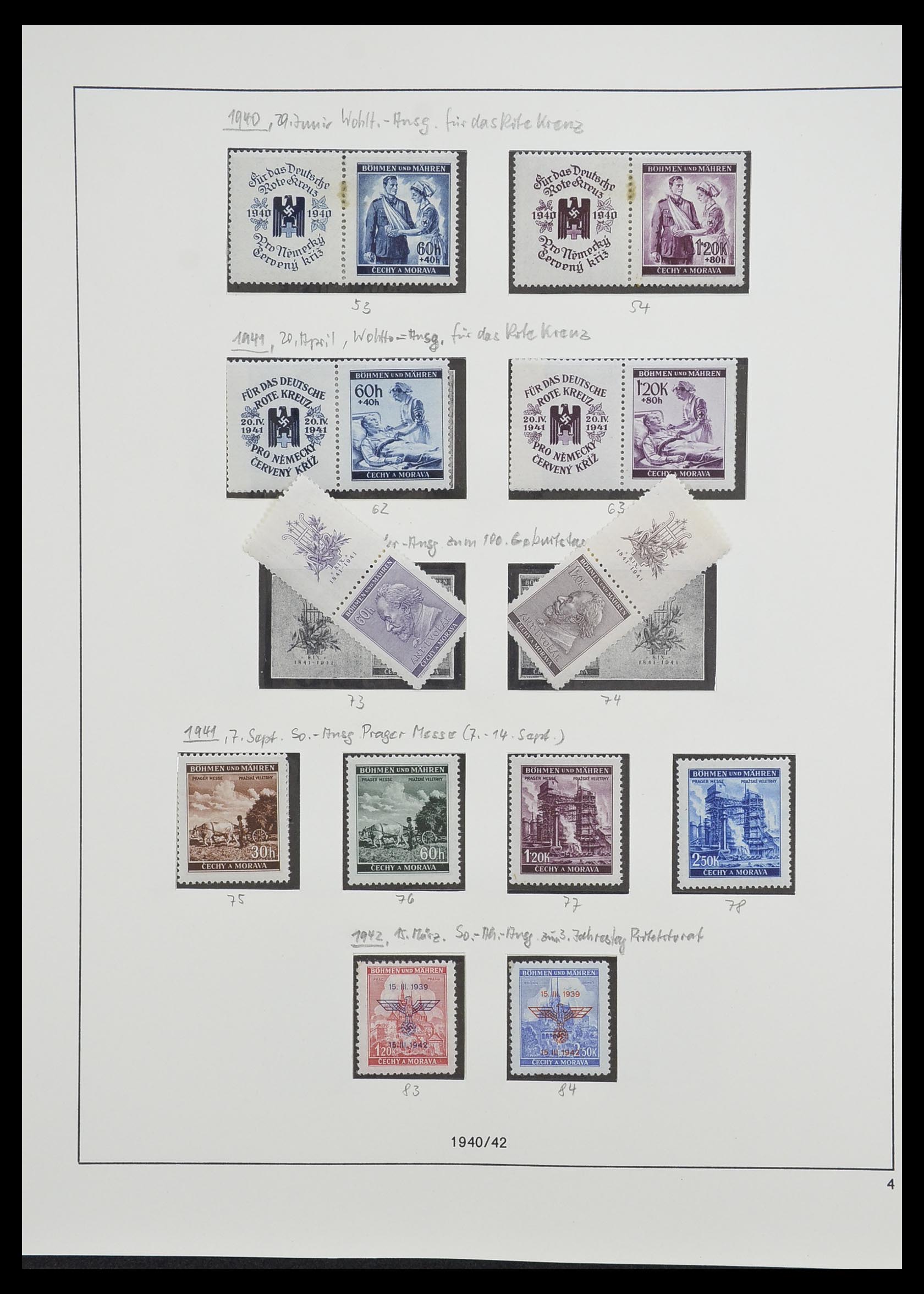 33235 004 - Postzegelverzameling 33235 Duitse bezetting WO II 1938-1945.