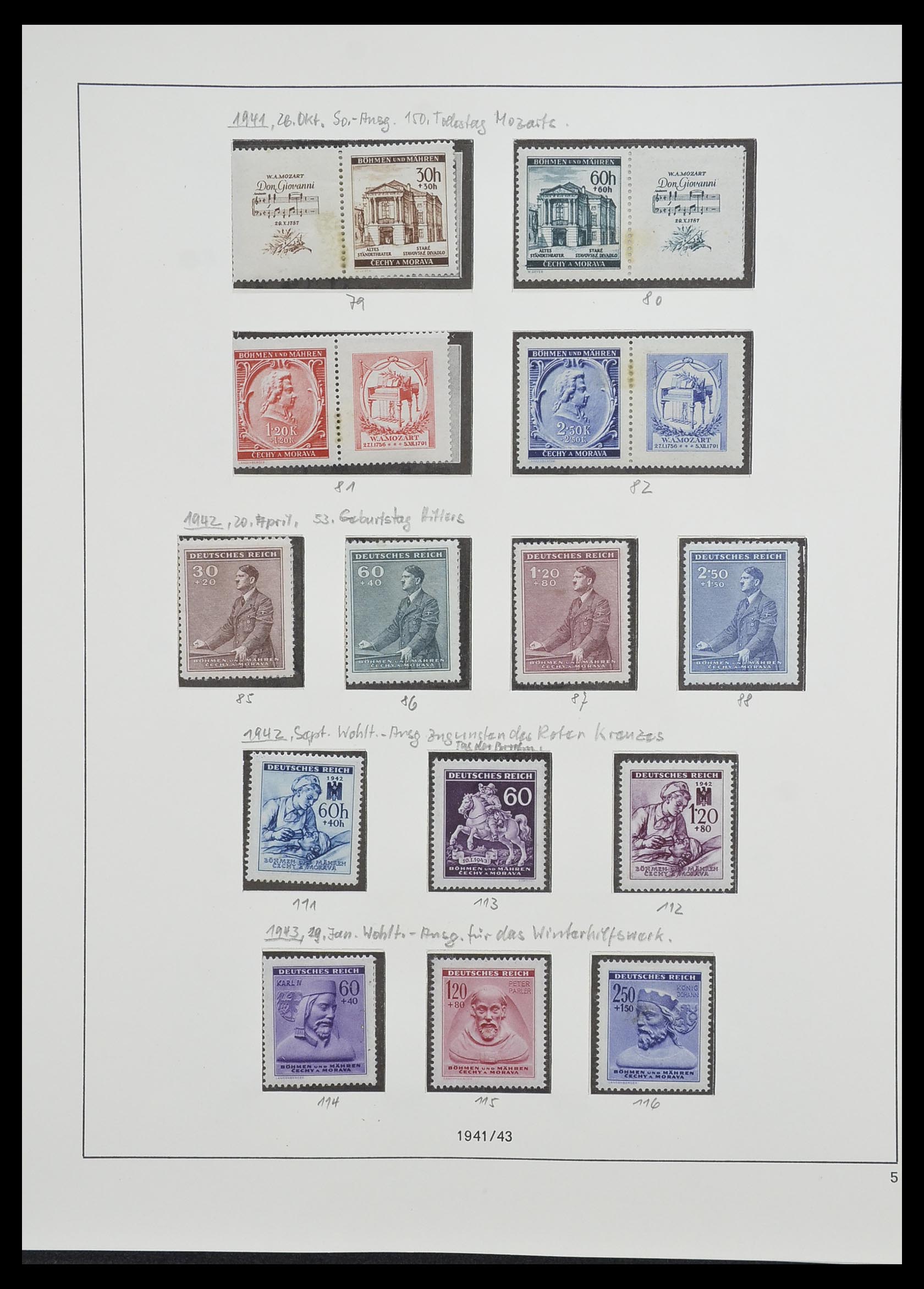 33235 005 - Postzegelverzameling 33235 Duitse bezetting WO II 1938-1945.
