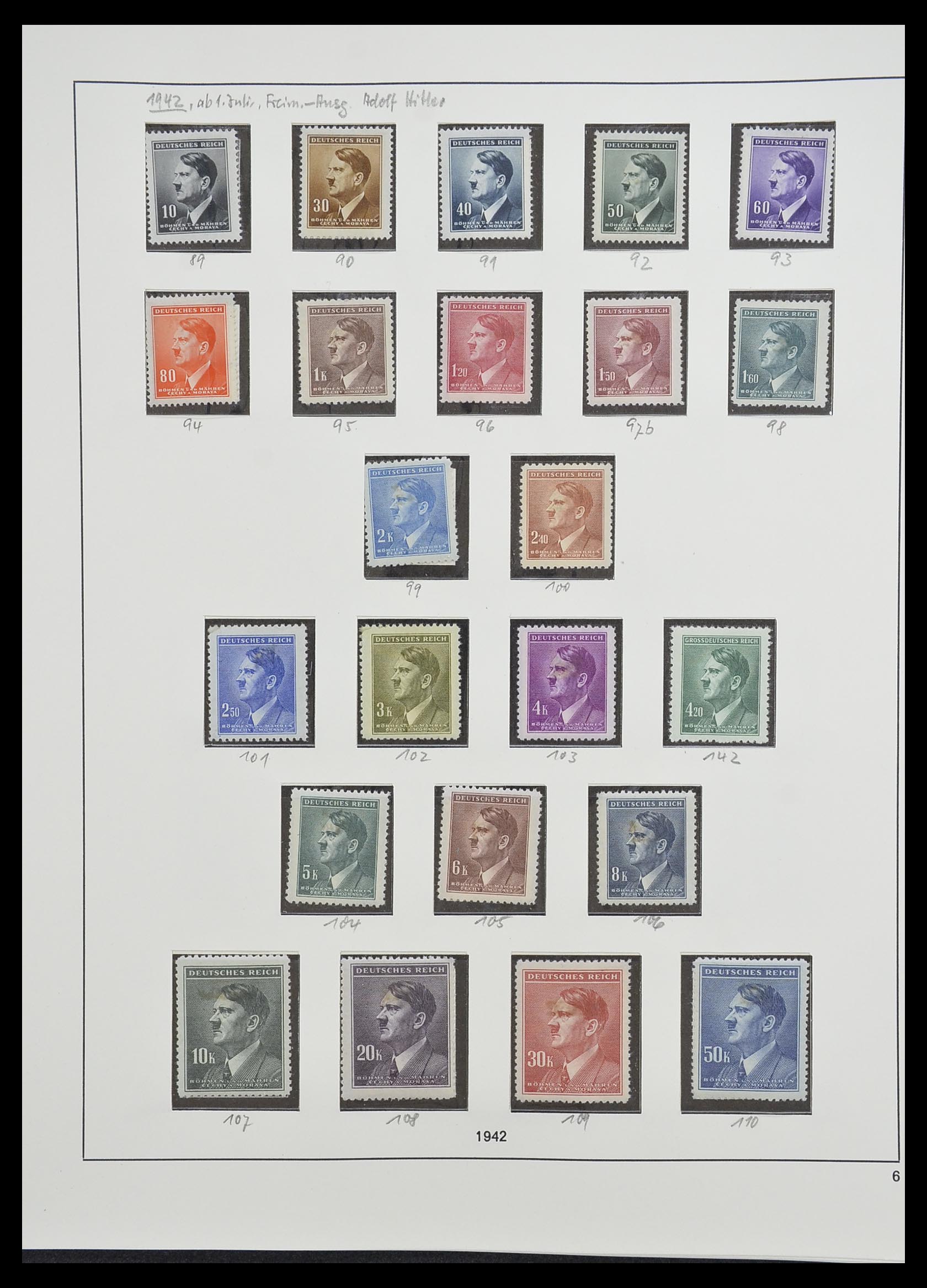 33235 006 - Postzegelverzameling 33235 Duitse bezetting WO II 1938-1945.