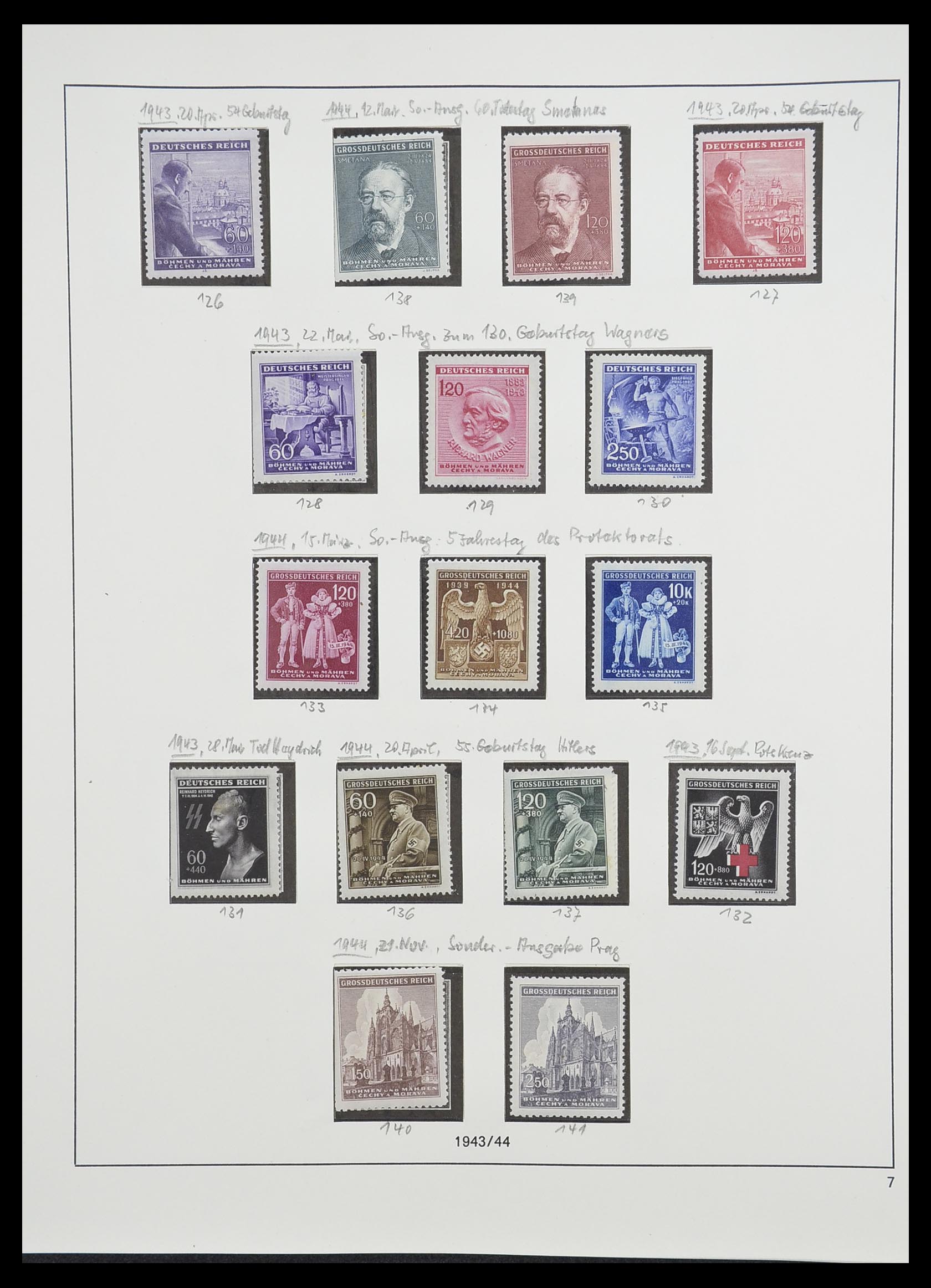 33235 007 - Postzegelverzameling 33235 Duitse bezetting WO II 1938-1945.