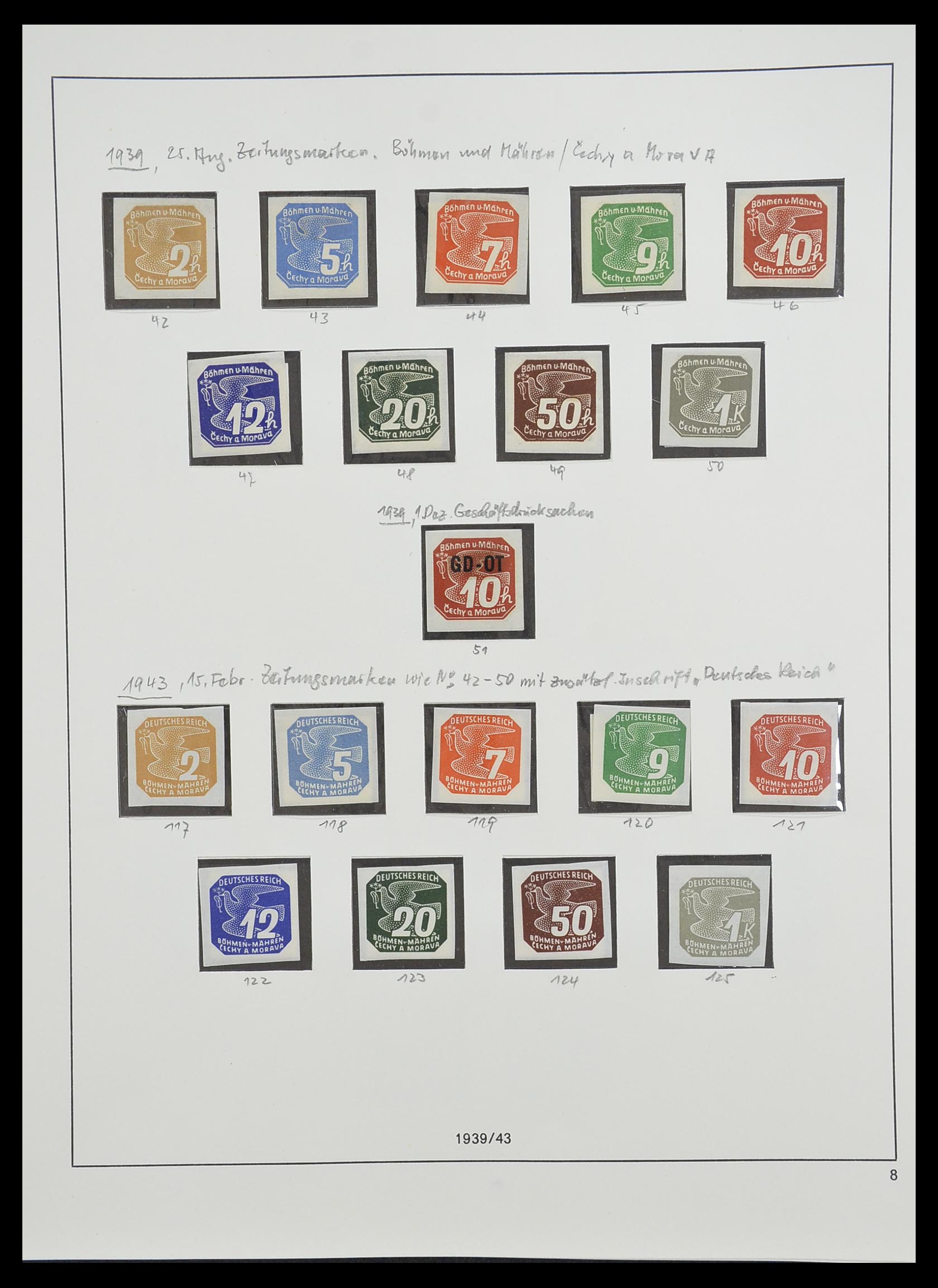33235 008 - Postzegelverzameling 33235 Duitse bezetting WO II 1938-1945.
