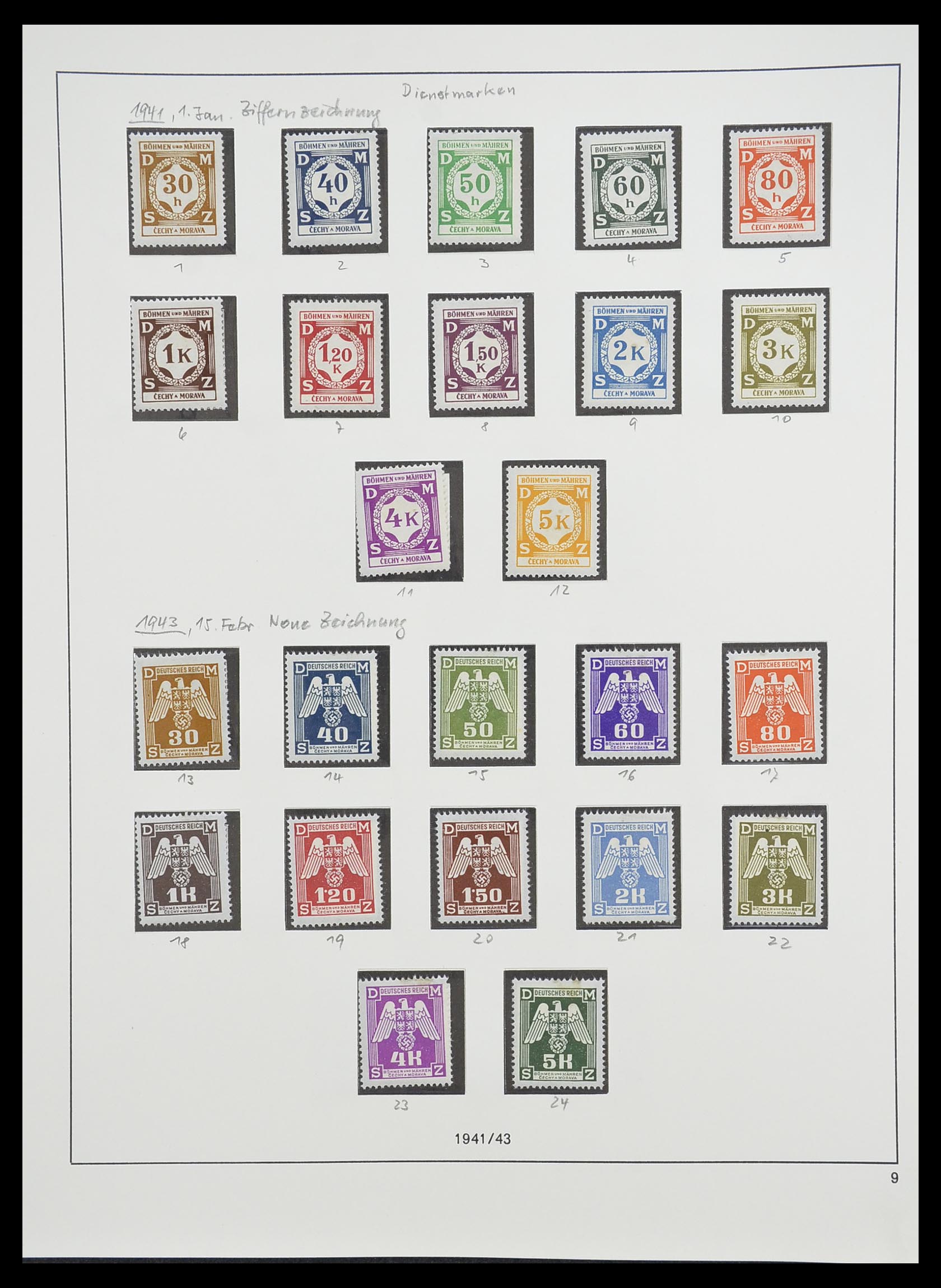 33235 009 - Postzegelverzameling 33235 Duitse bezetting WO II 1938-1945.
