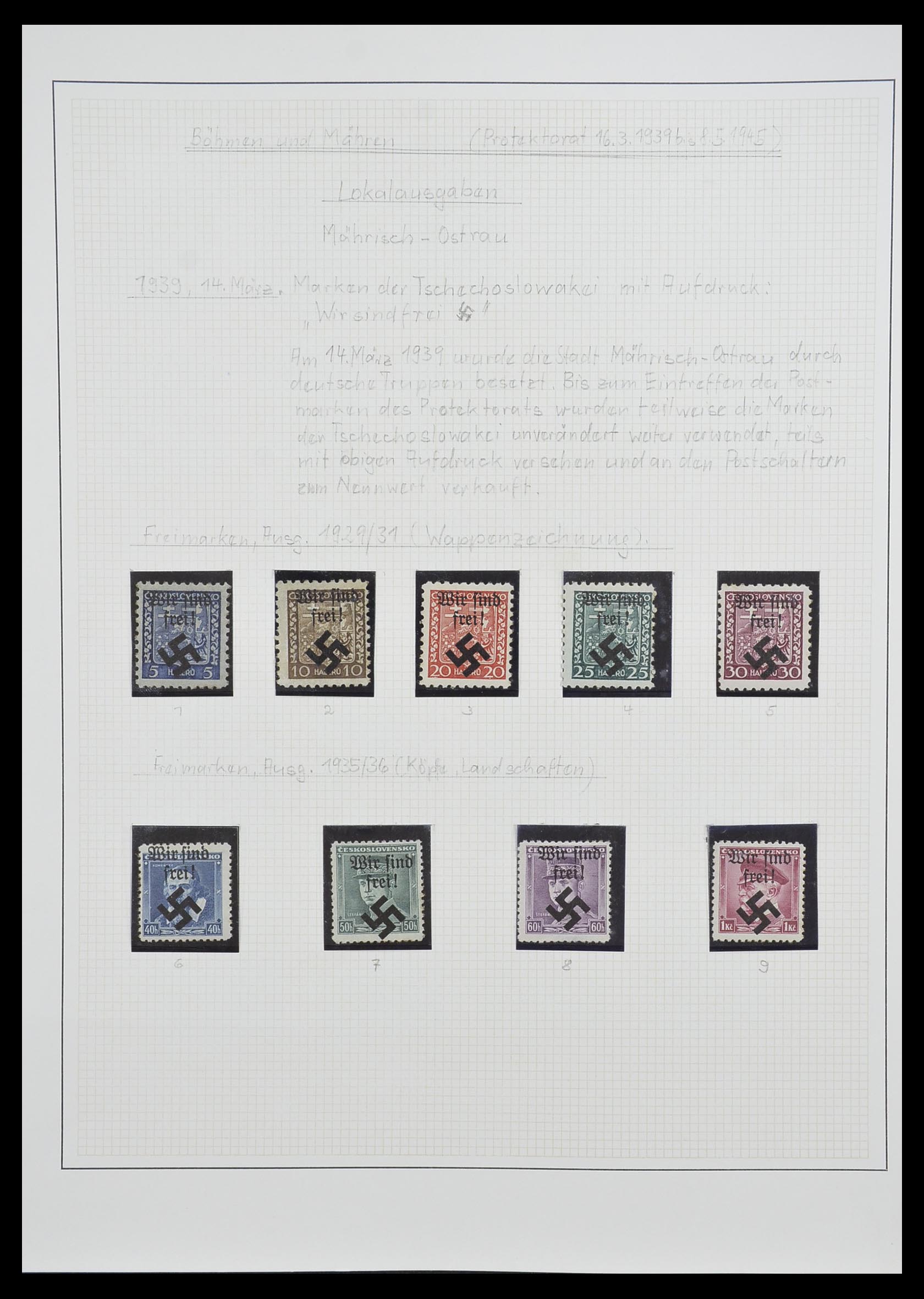33235 011 - Postzegelverzameling 33235 Duitse bezetting WO II 1938-1945.