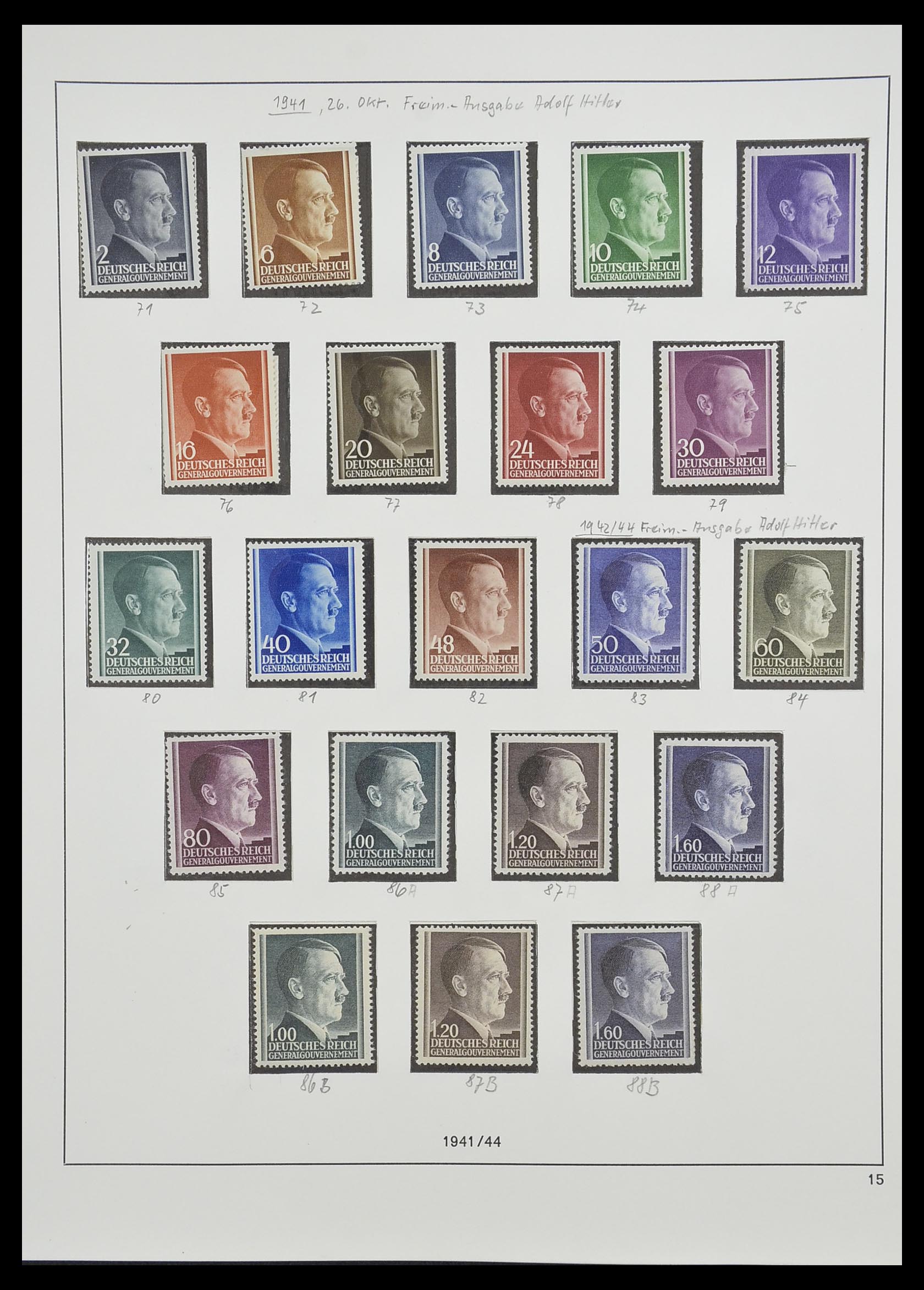 33235 016 - Postzegelverzameling 33235 Duitse bezetting WO II 1938-1945.