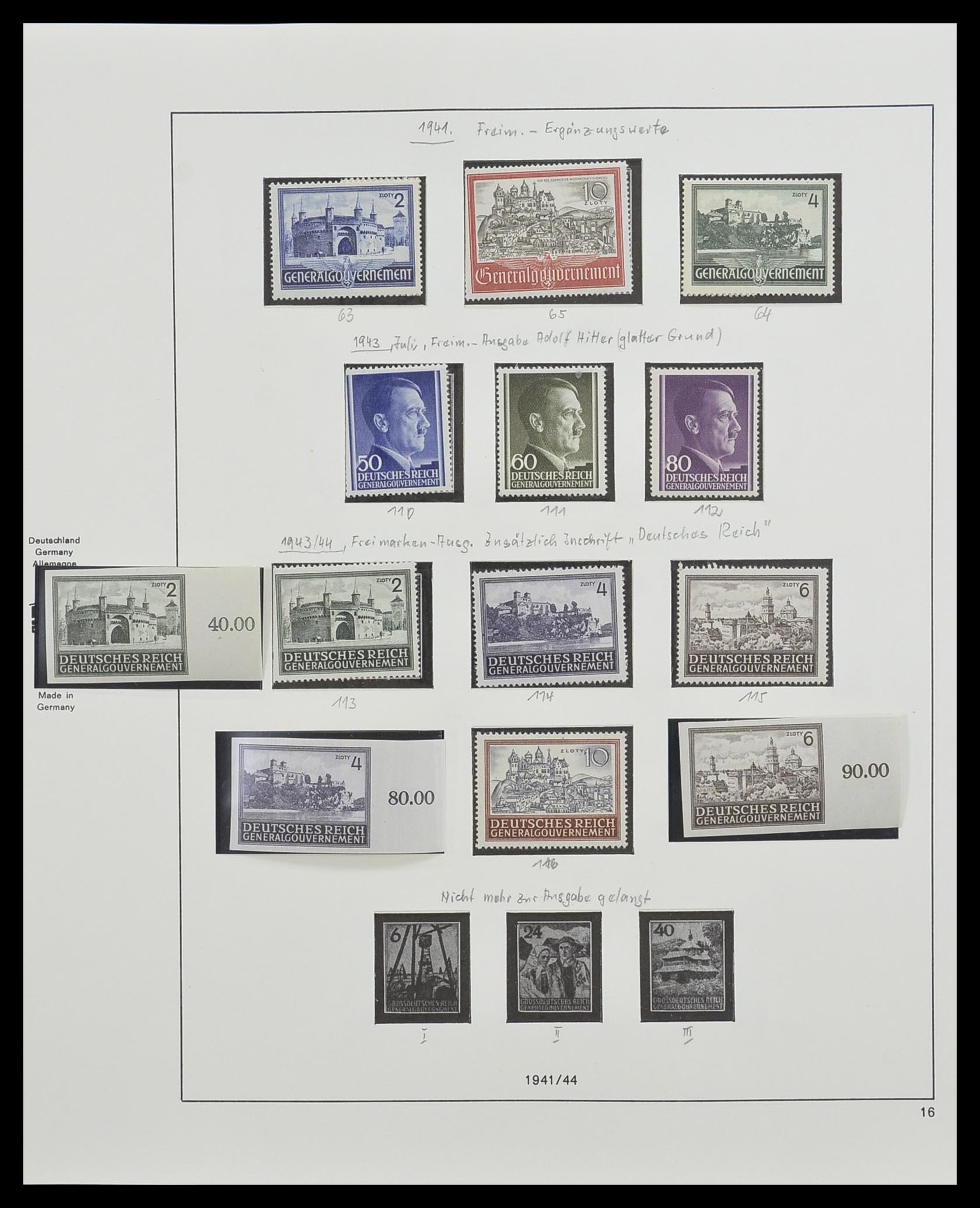 33235 017 - Postzegelverzameling 33235 Duitse bezetting WO II 1938-1945.