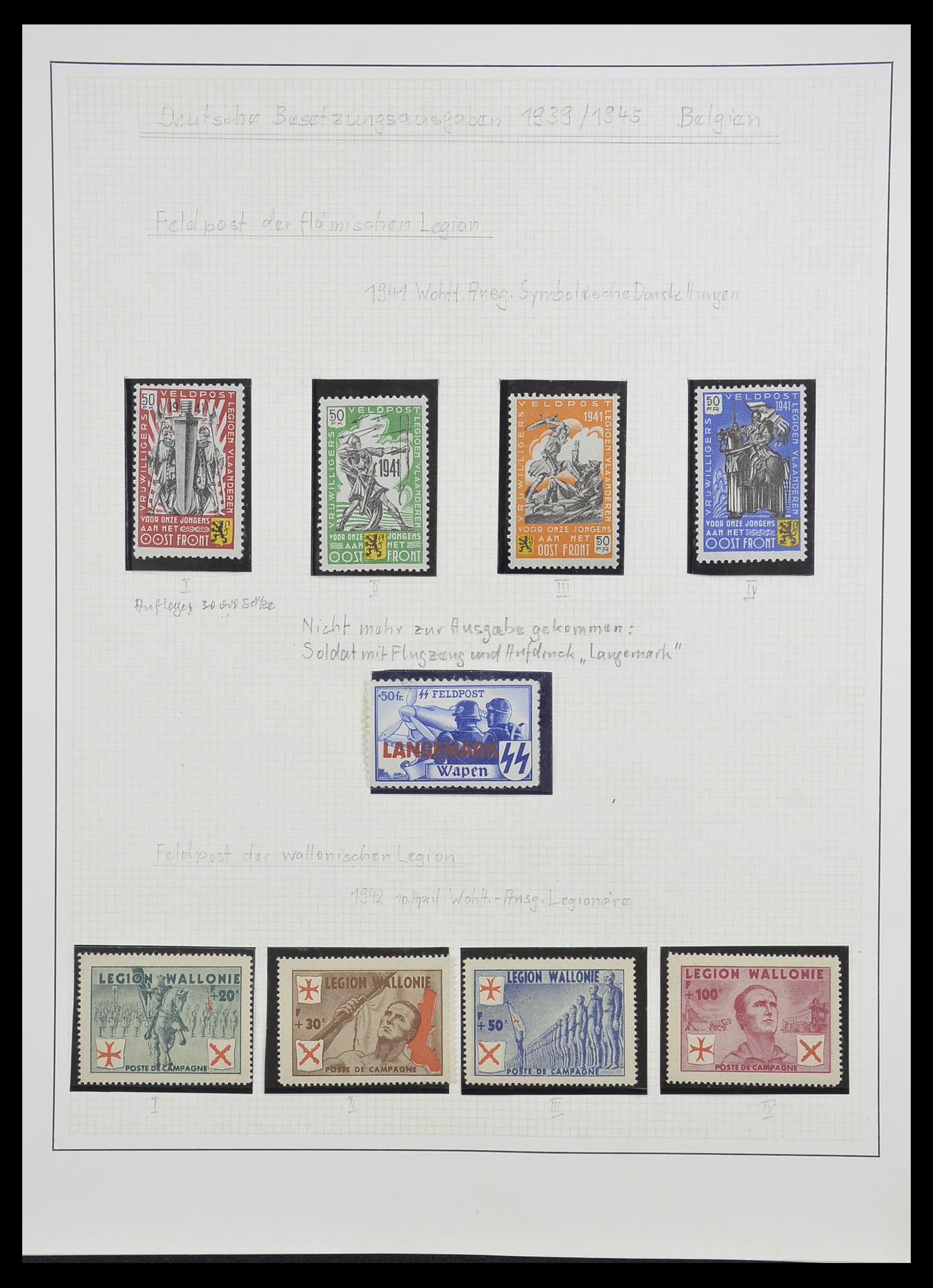 33235 023 - Postzegelverzameling 33235 Duitse bezetting WO II 1938-1945.