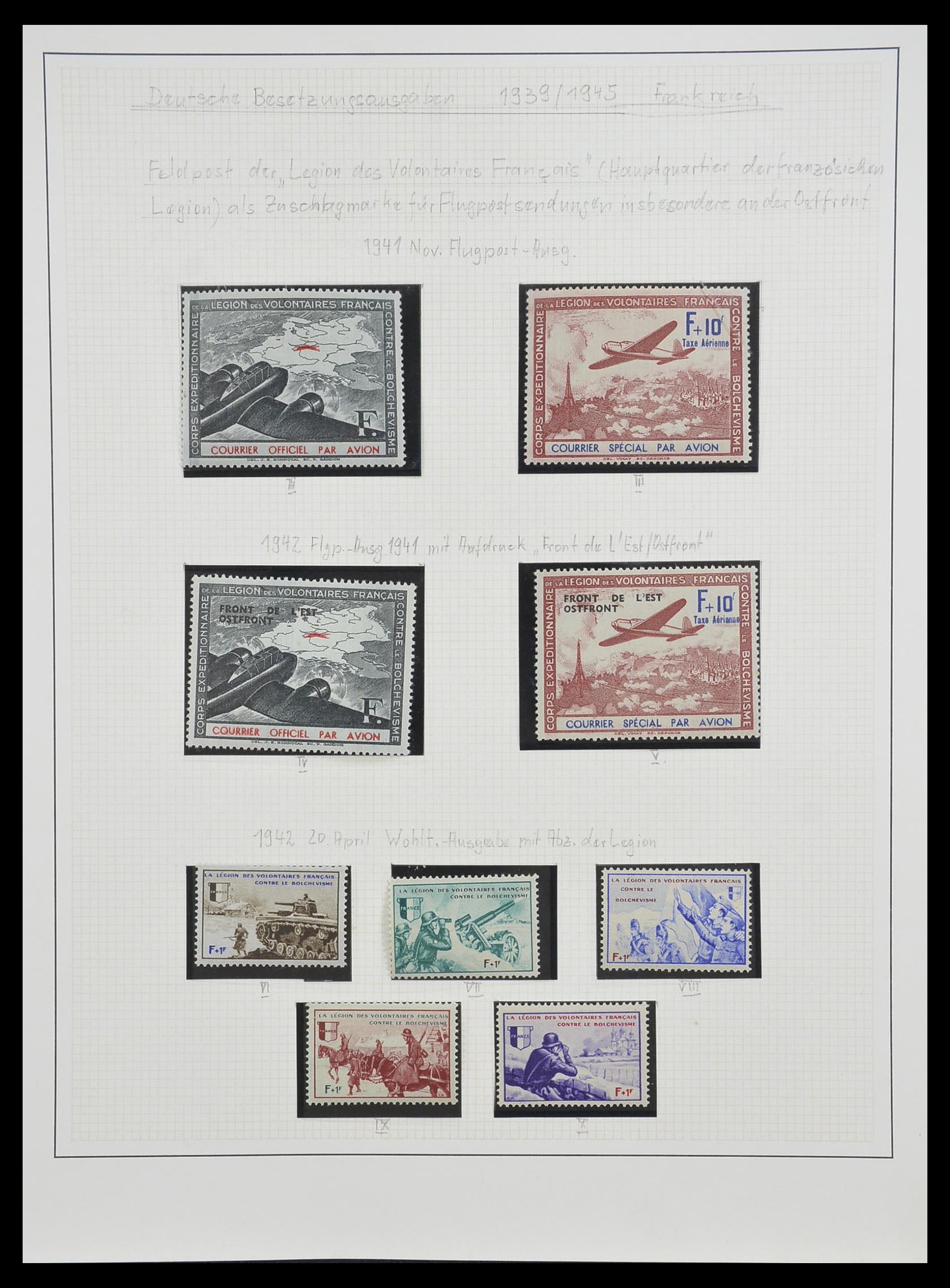 33235 029 - Postzegelverzameling 33235 Duitse bezetting WO II 1938-1945.