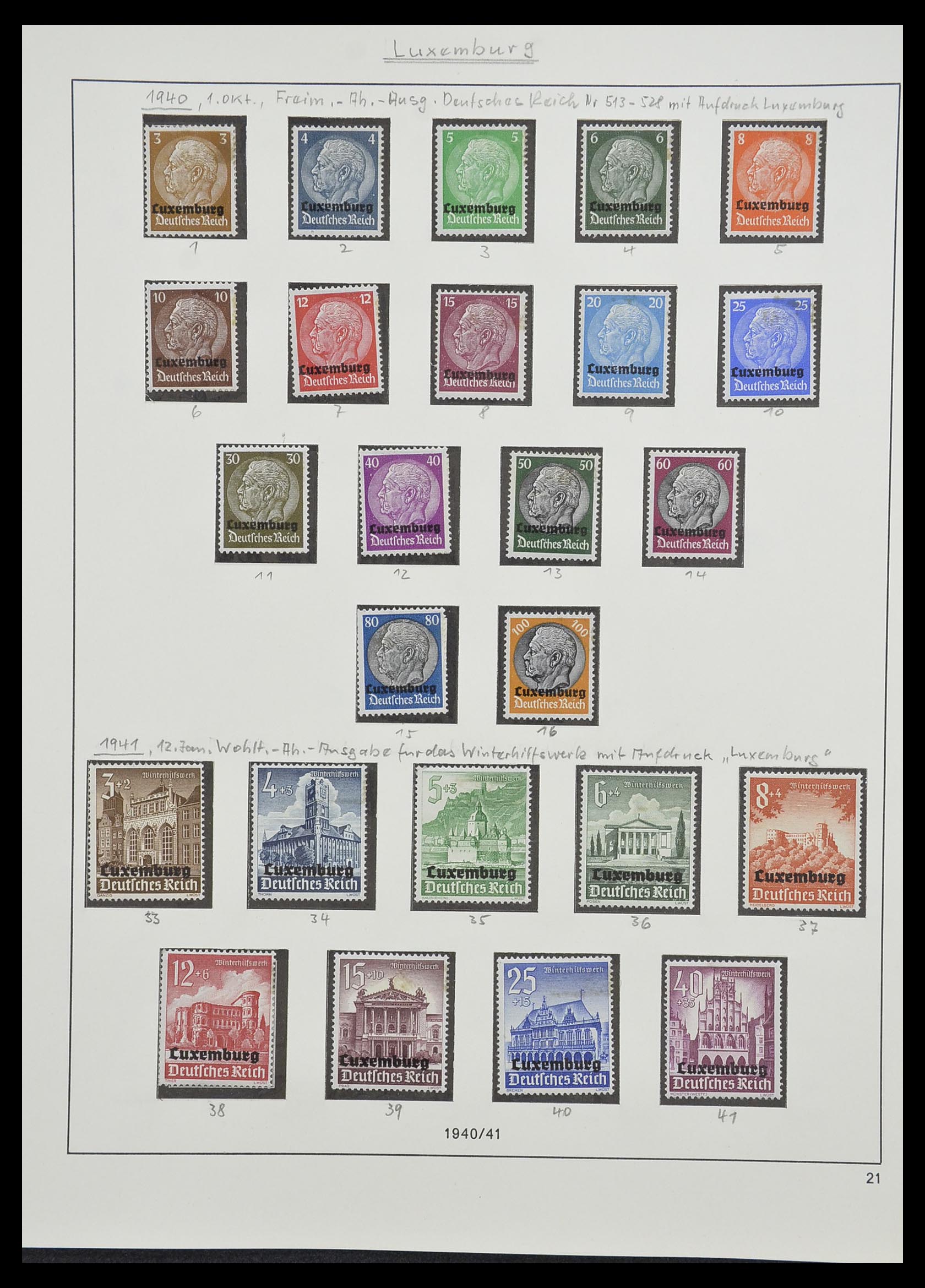 33235 030 - Postzegelverzameling 33235 Duitse bezetting WO II 1938-1945.