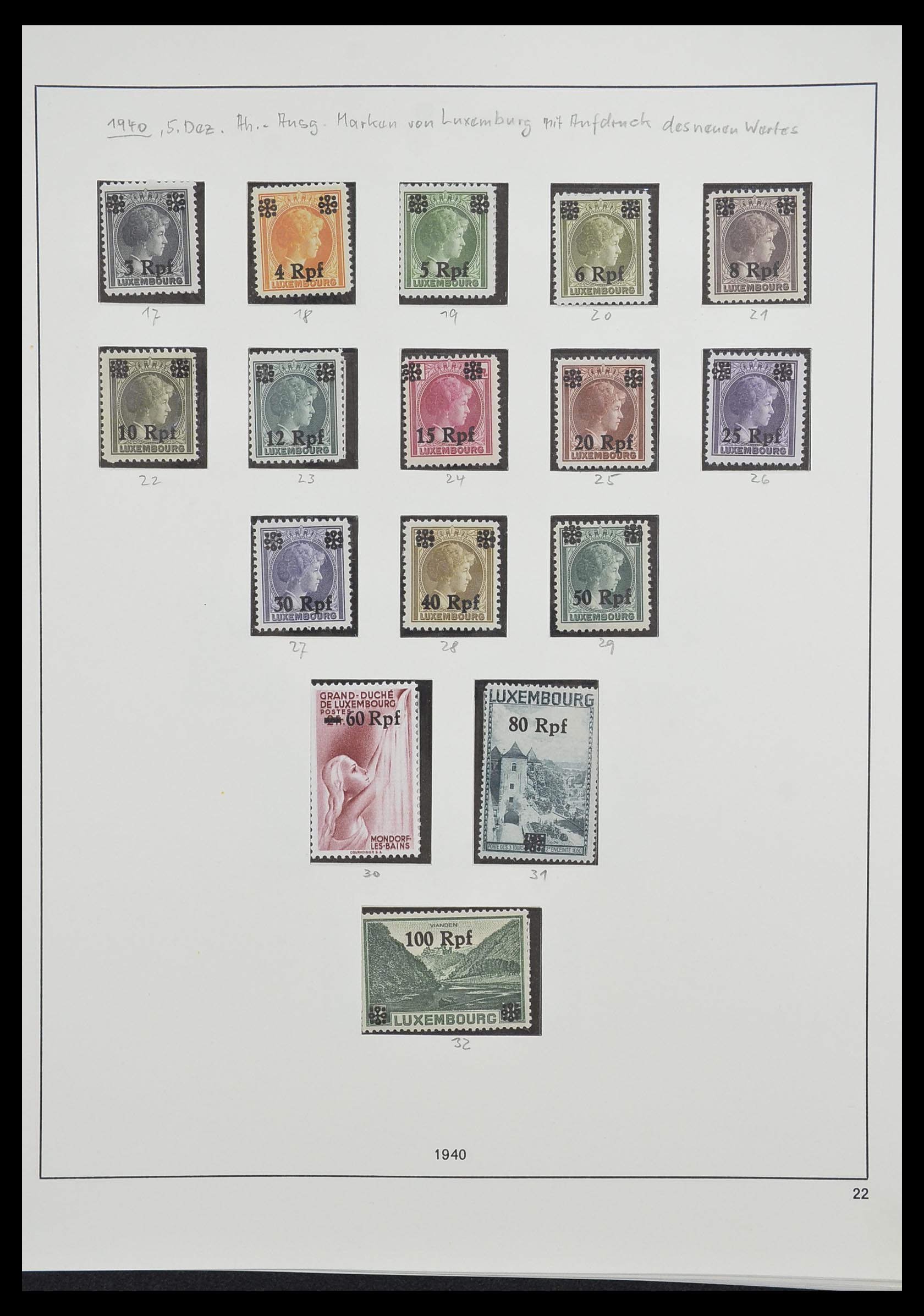 33235 031 - Postzegelverzameling 33235 Duitse bezetting WO II 1938-1945.