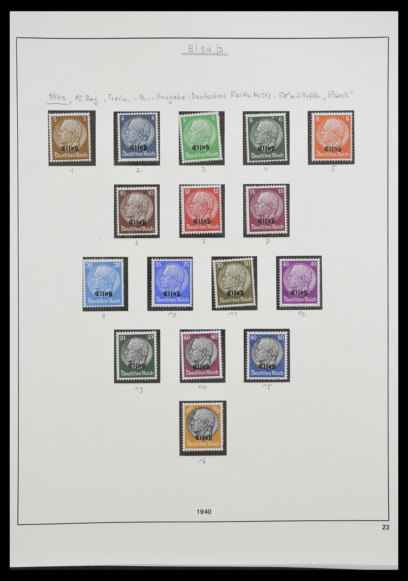 33235 032 - Postzegelverzameling 33235 Duitse bezetting WO II 1938-1945.
