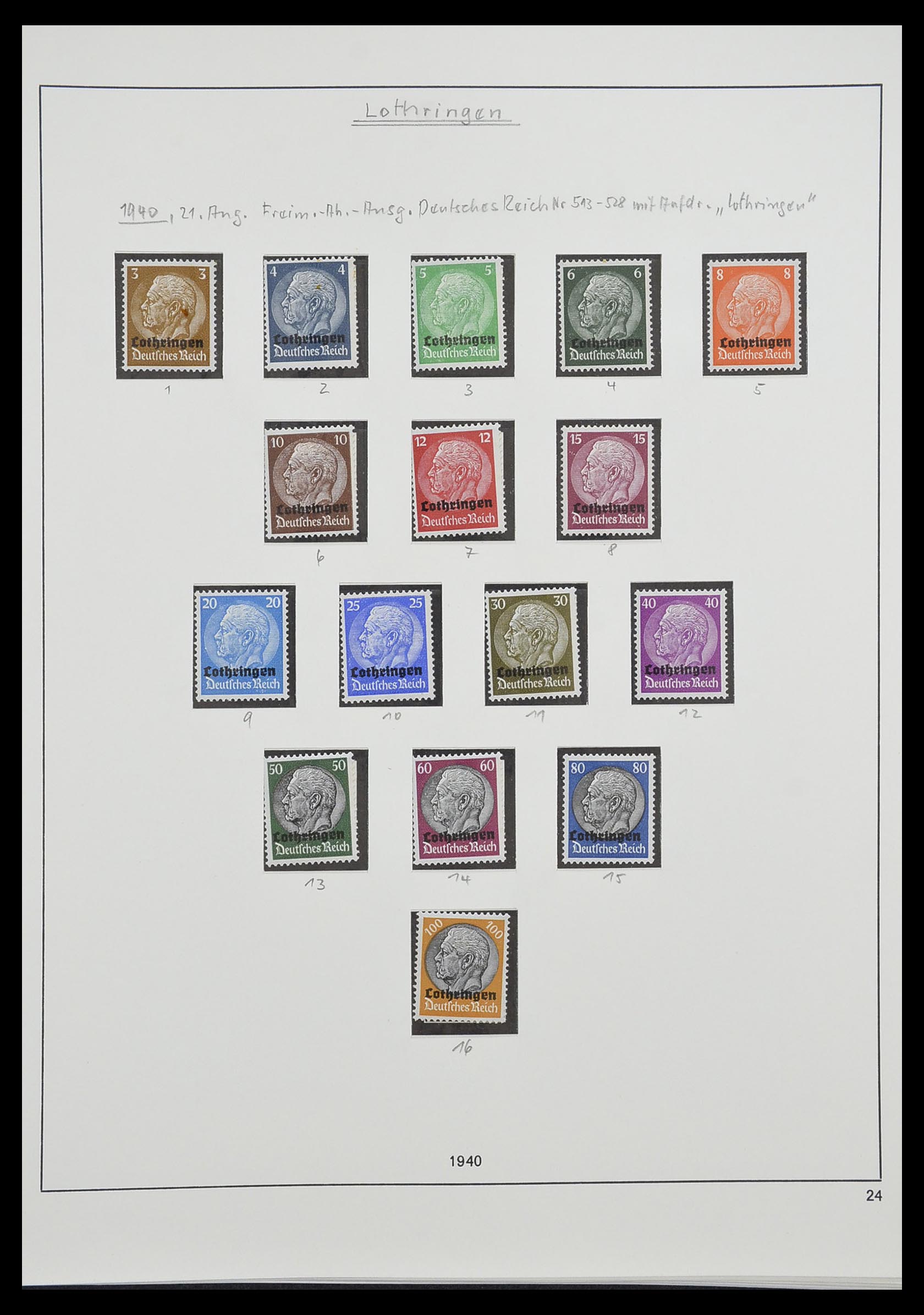33235 033 - Postzegelverzameling 33235 Duitse bezetting WO II 1938-1945.