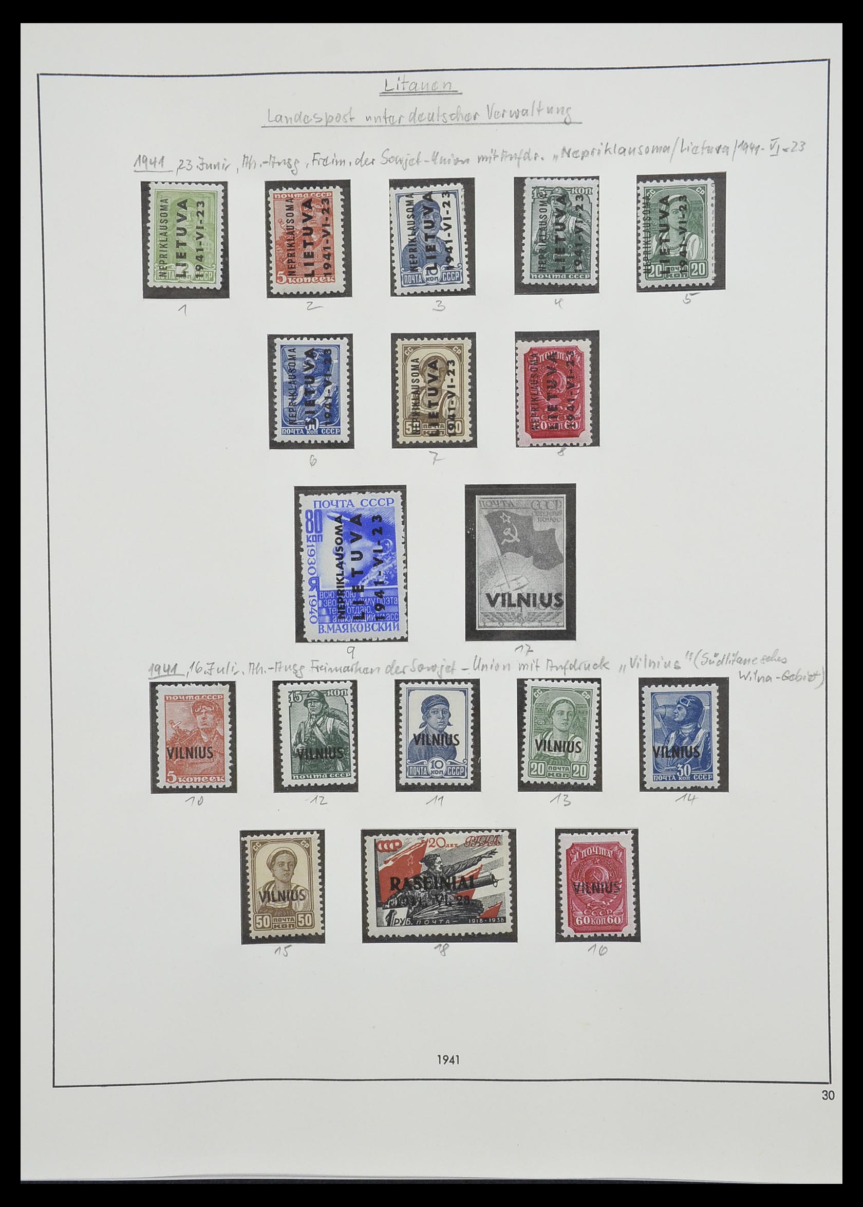 33235 039 - Postzegelverzameling 33235 Duitse bezetting WO II 1938-1945.