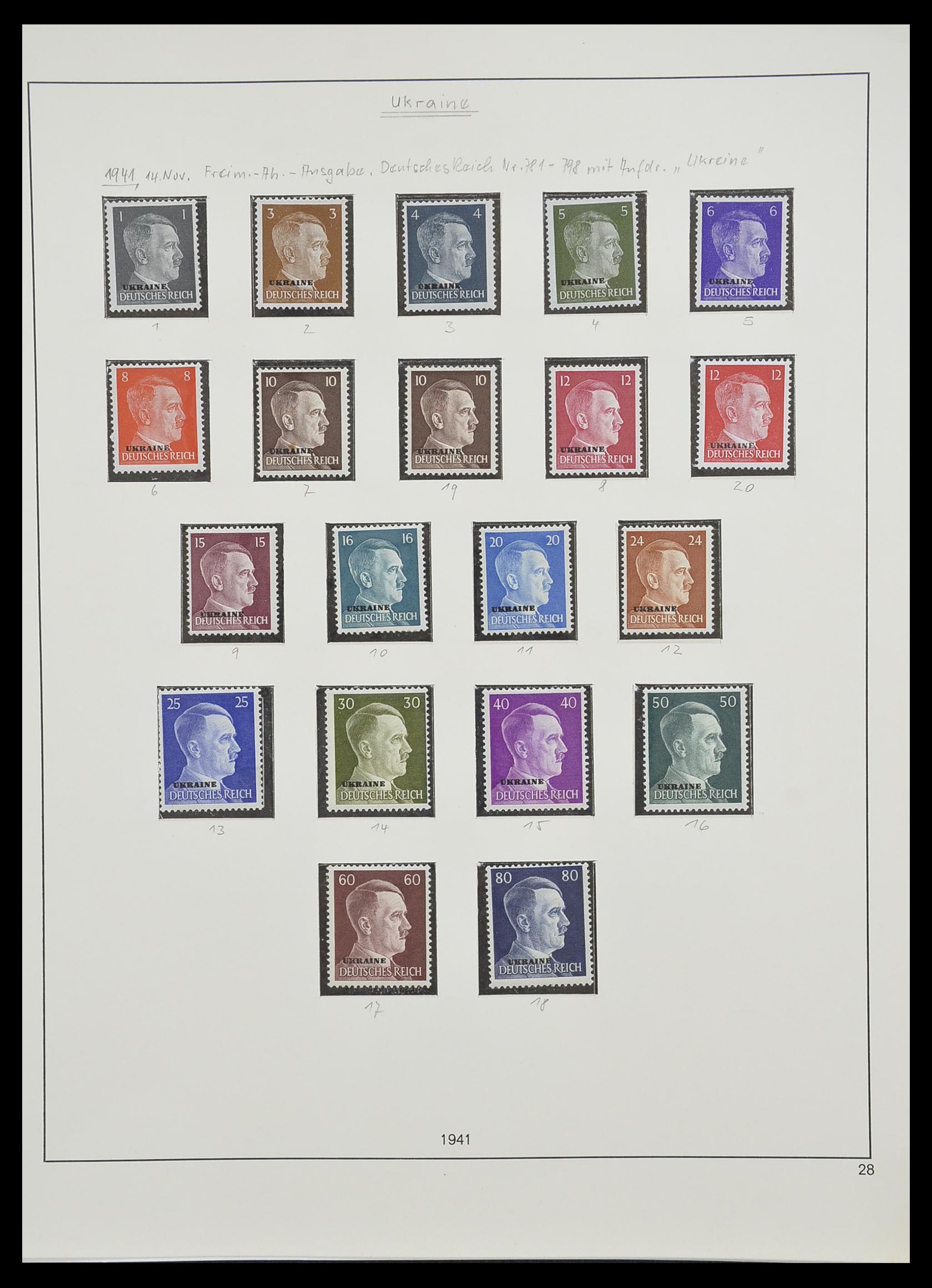 33235 045 - Postzegelverzameling 33235 Duitse bezetting WO II 1938-1945.