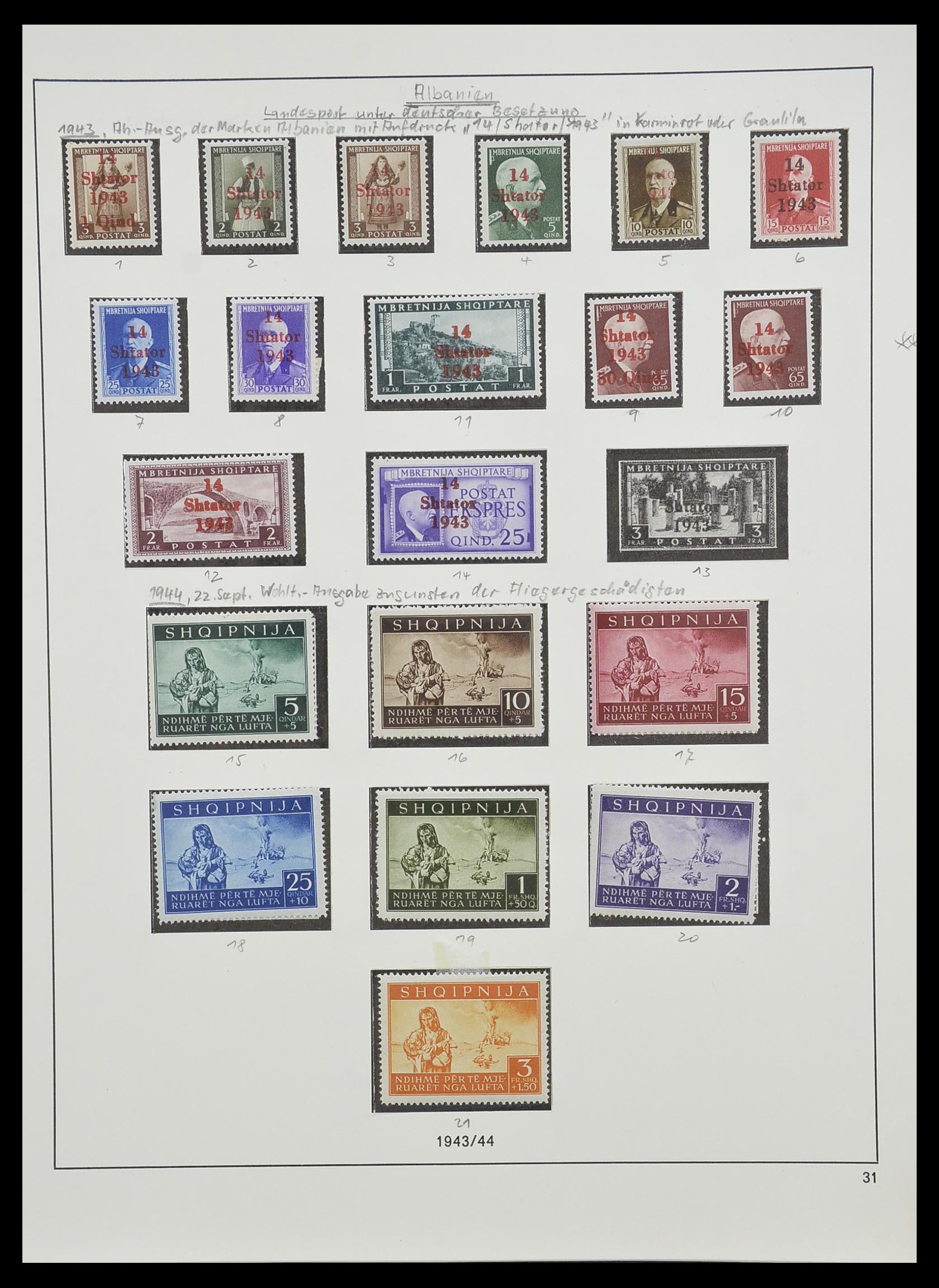 33235 048 - Postzegelverzameling 33235 Duitse bezetting WO II 1938-1945.