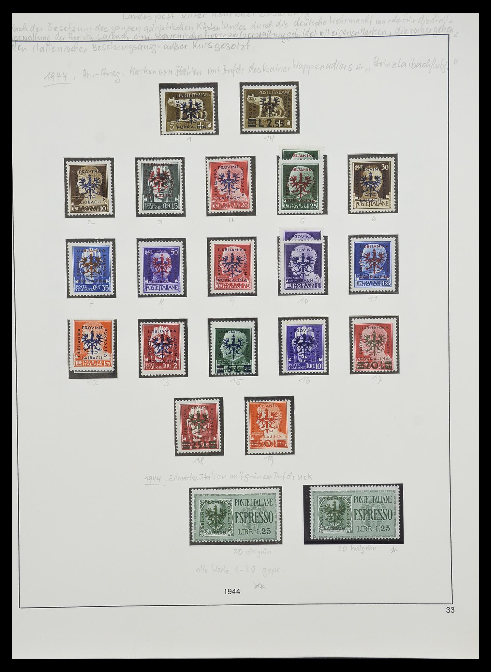 33235 050 - Postzegelverzameling 33235 Duitse bezetting WO II 1938-1945.
