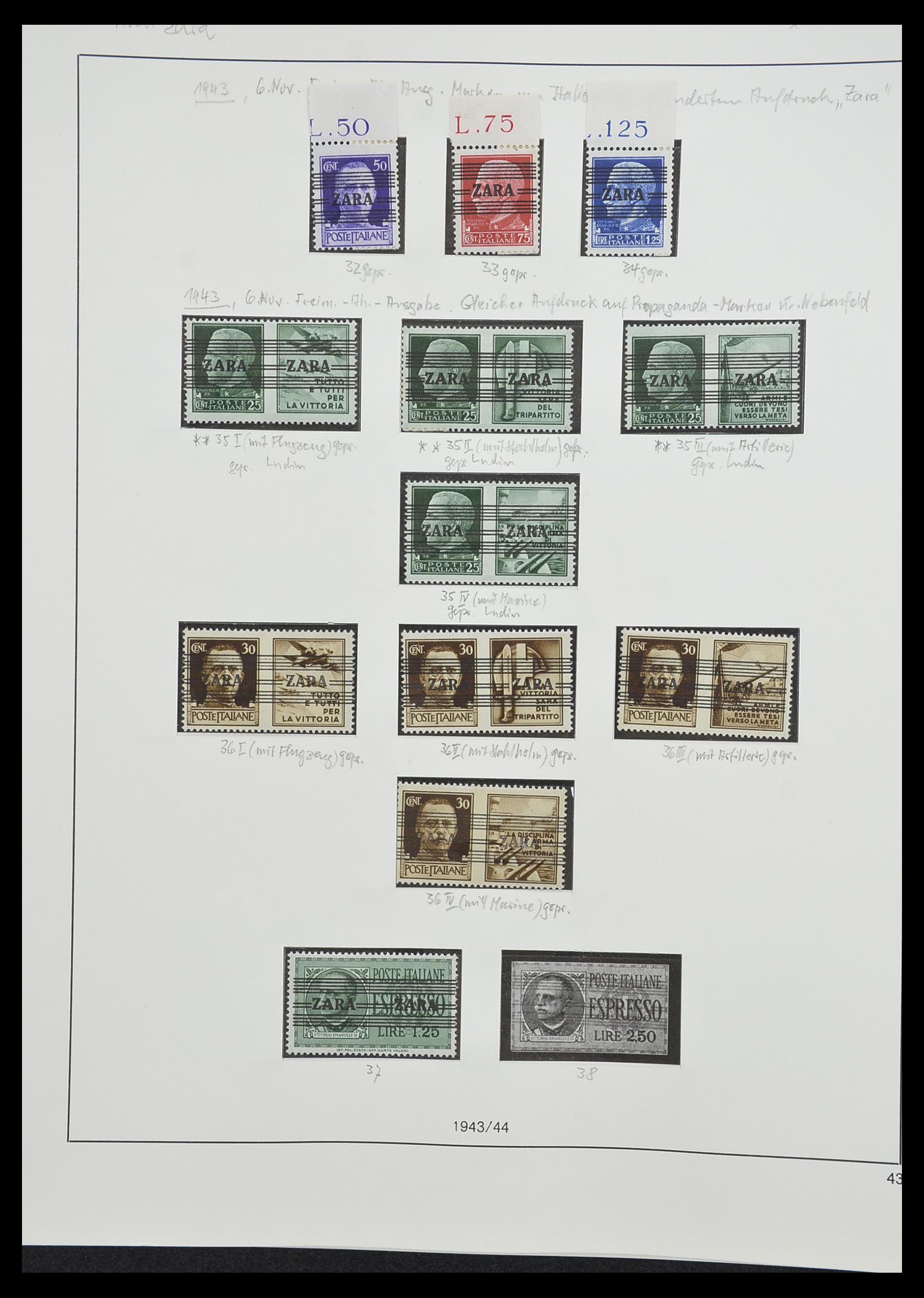 33235 060 - Postzegelverzameling 33235 Duitse bezetting WO II 1938-1945.