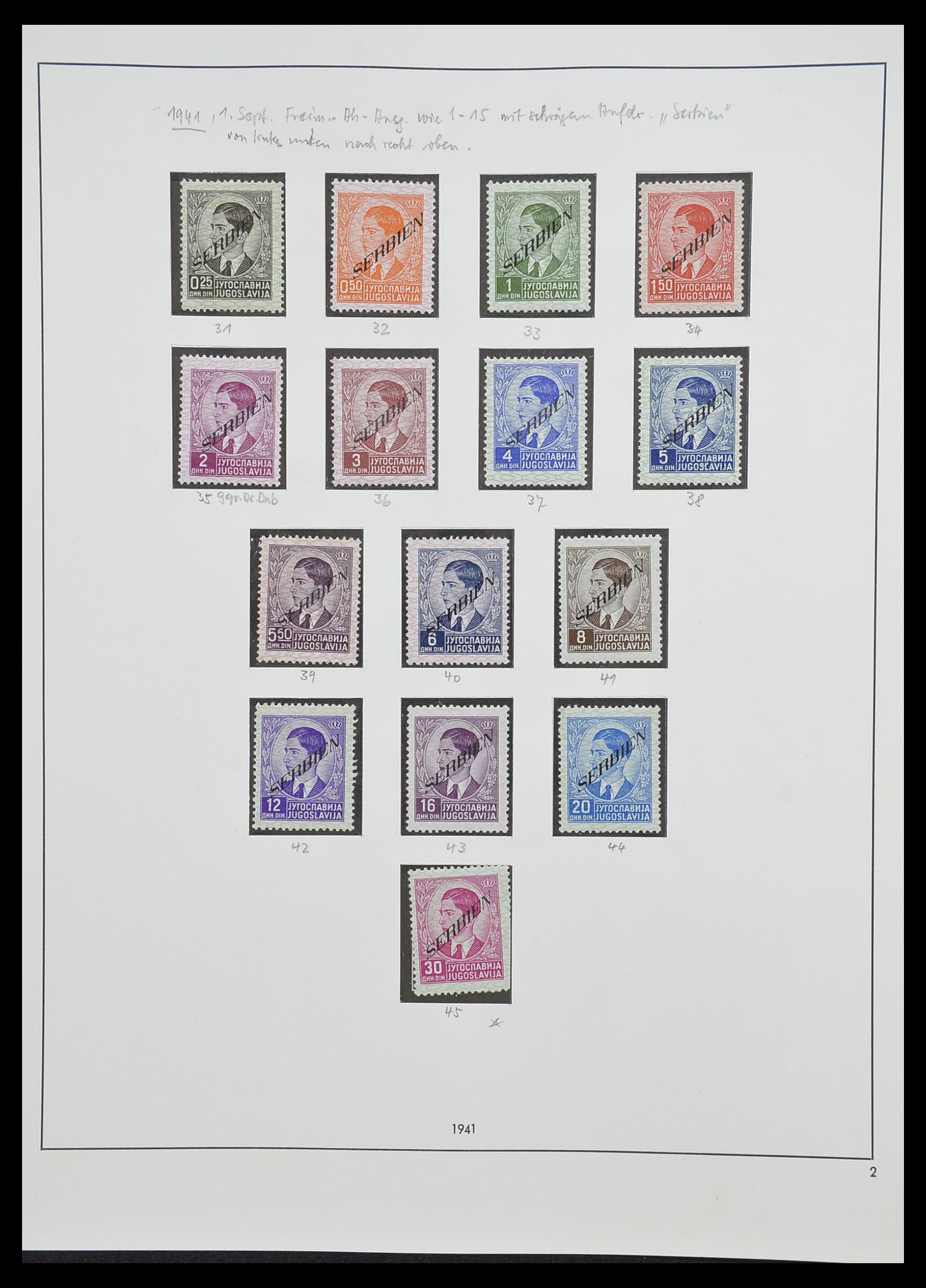 33235 063 - Postzegelverzameling 33235 Duitse bezetting WO II 1938-1945.