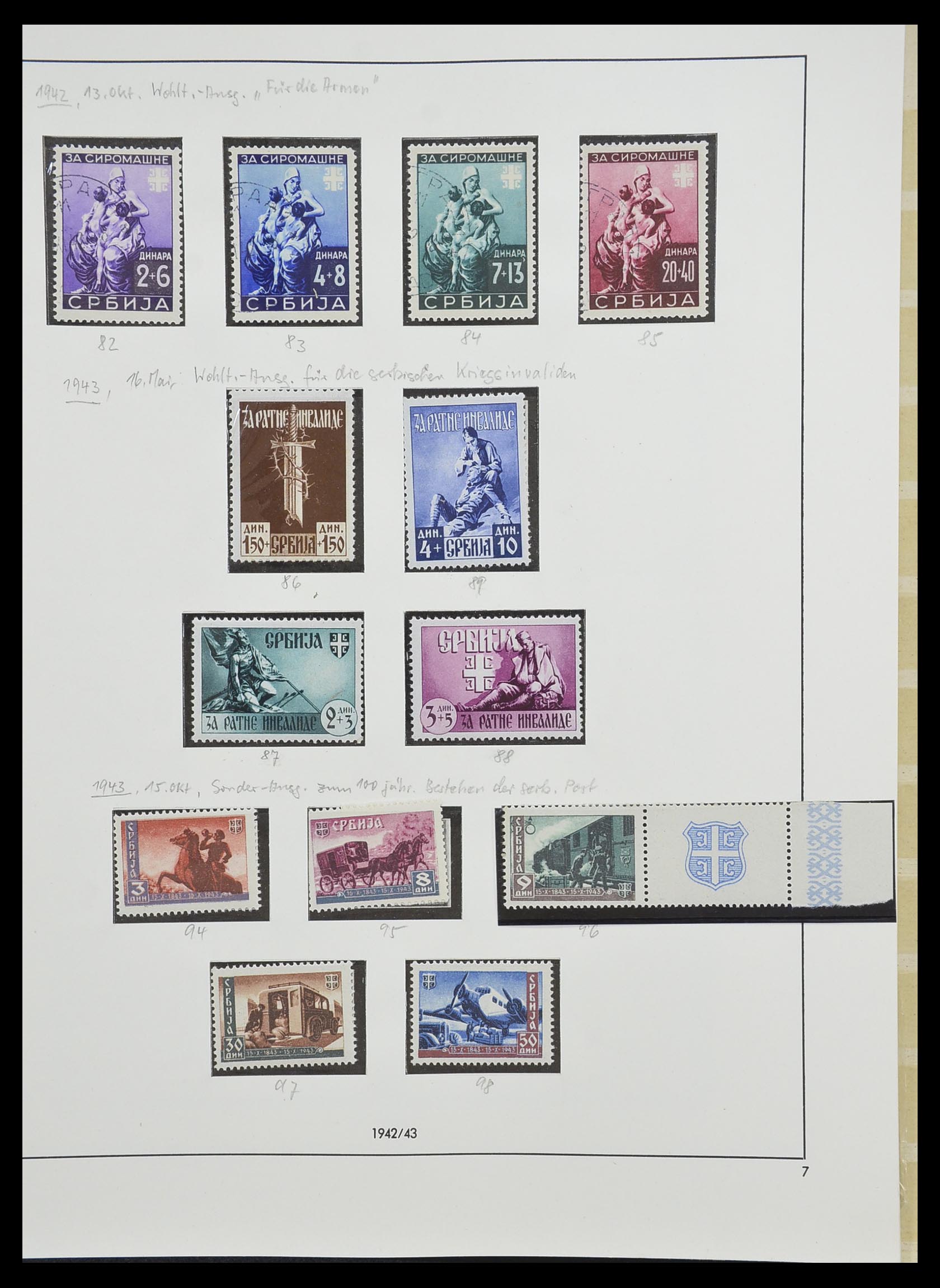 33235 068 - Postzegelverzameling 33235 Duitse bezetting WO II 1938-1945.