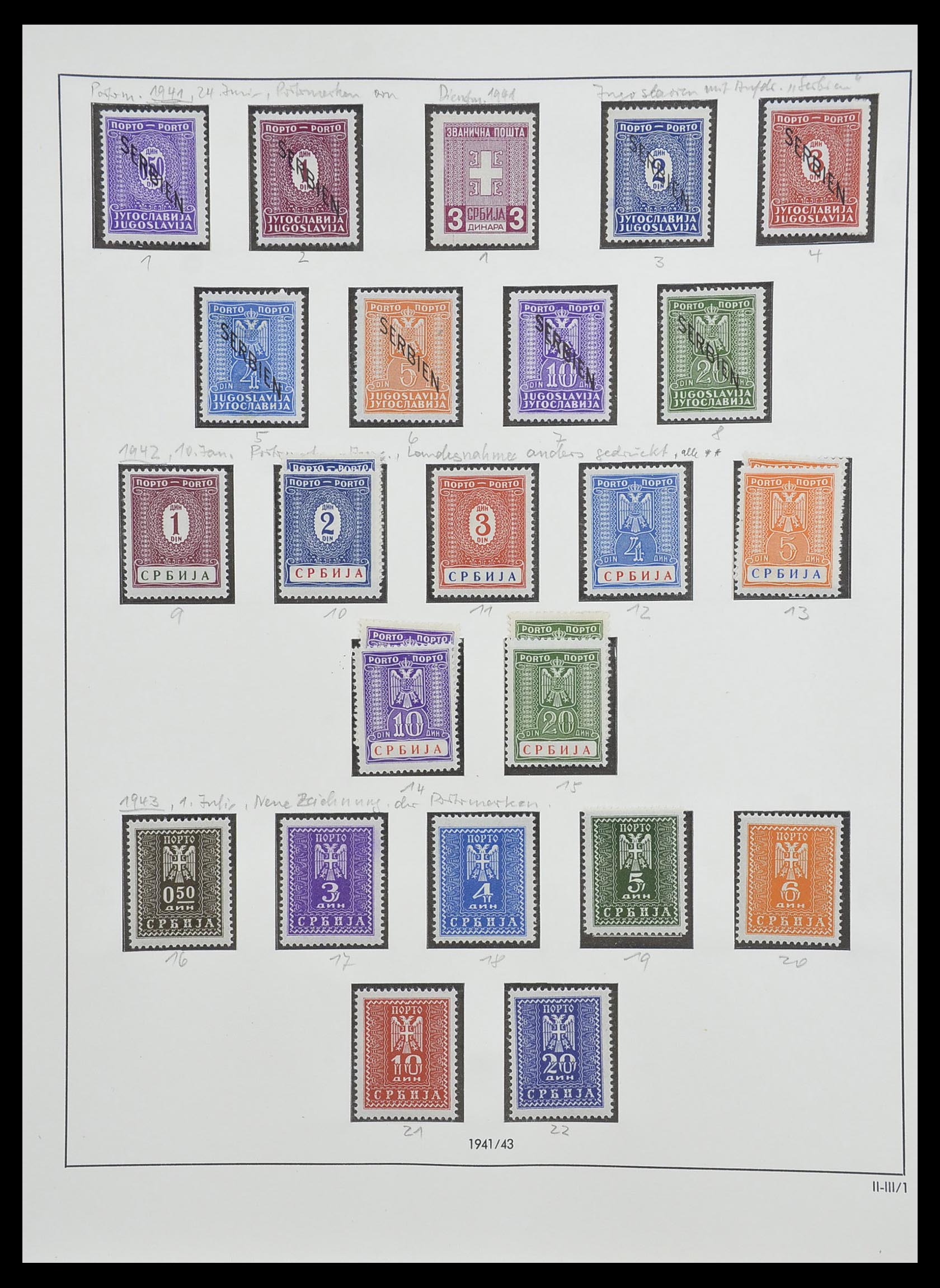 33235 072 - Postzegelverzameling 33235 Duitse bezetting WO II 1938-1945.