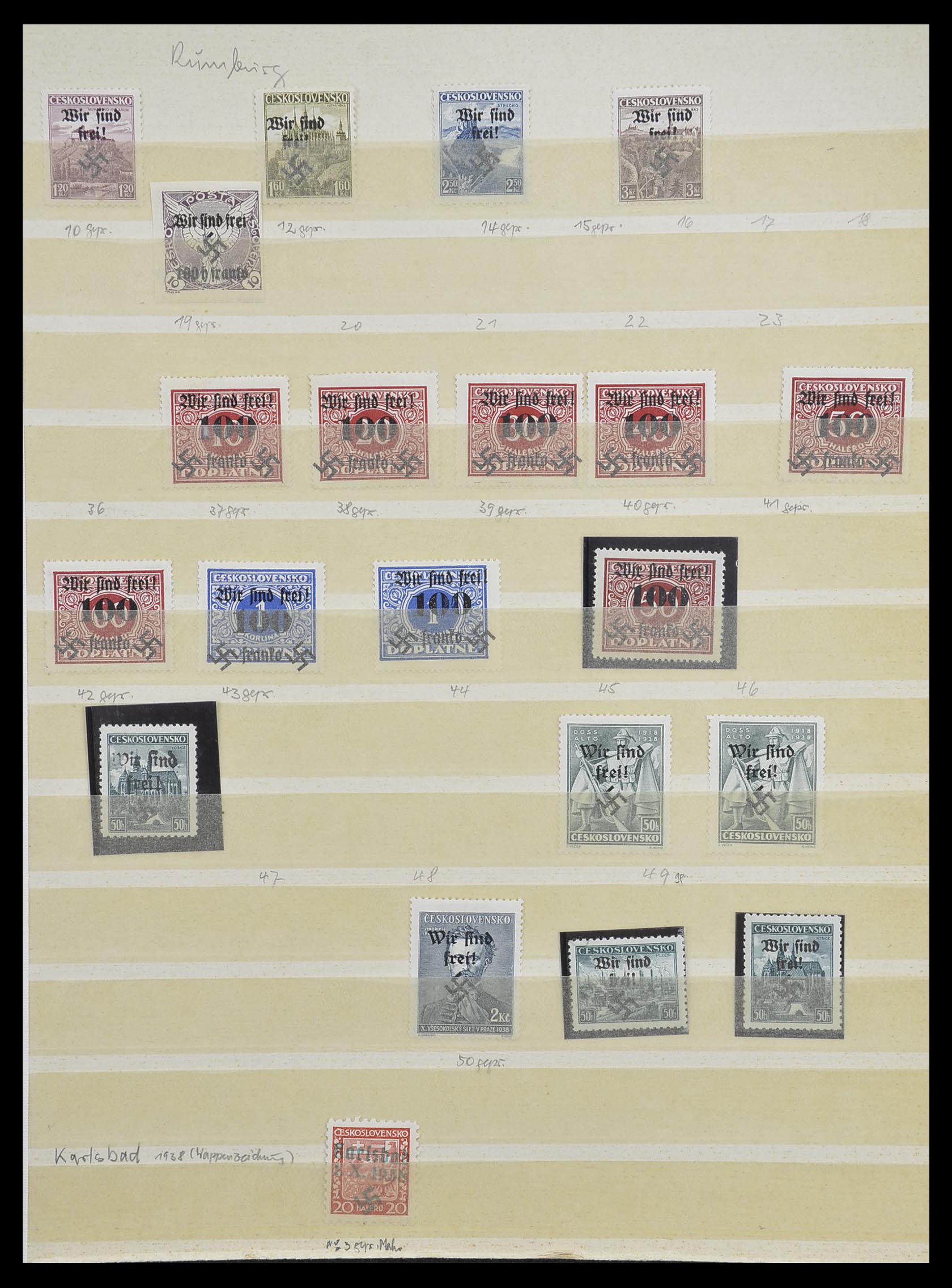 33235 073 - Postzegelverzameling 33235 Duitse bezetting WO II 1938-1945.