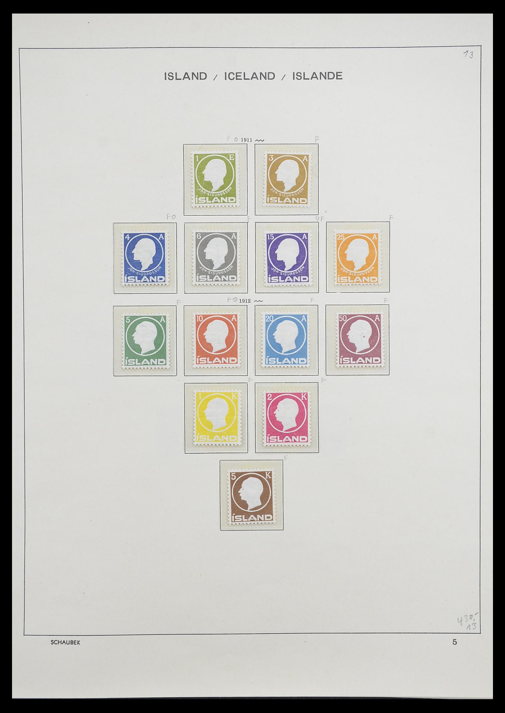 33237 008 - Postzegelverzameling 33237 IJsland 1876-1996.
