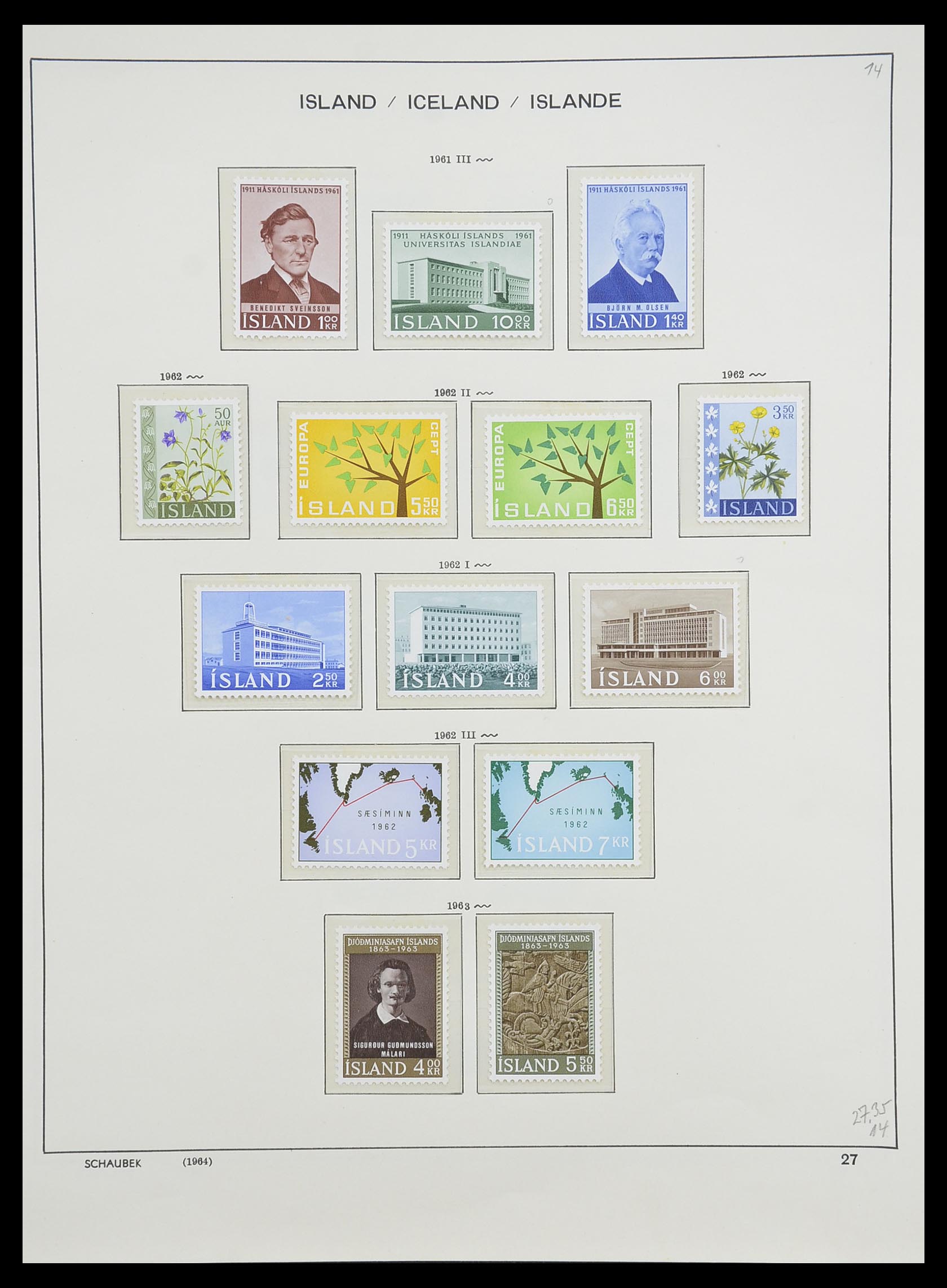 33237 032 - Postzegelverzameling 33237 IJsland 1876-1996.