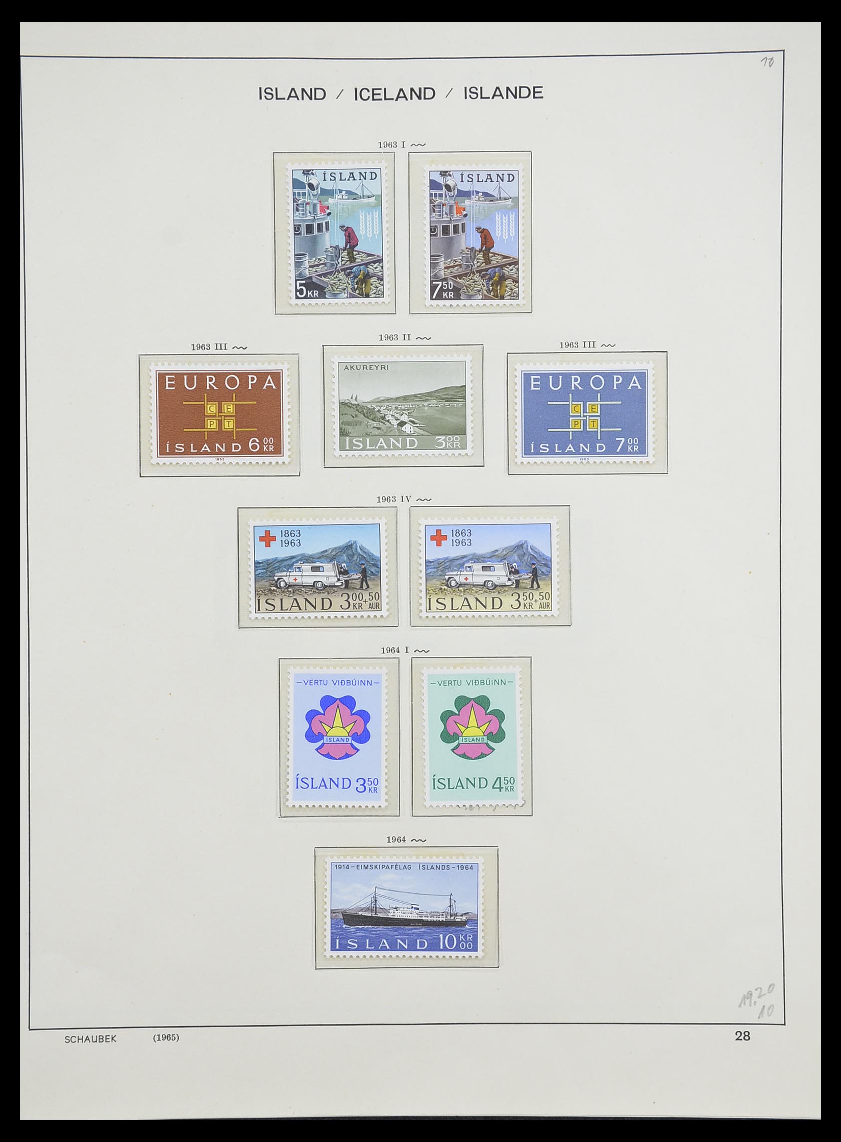 33237 033 - Stamp collection 33237 Iceland 1876-1996.
