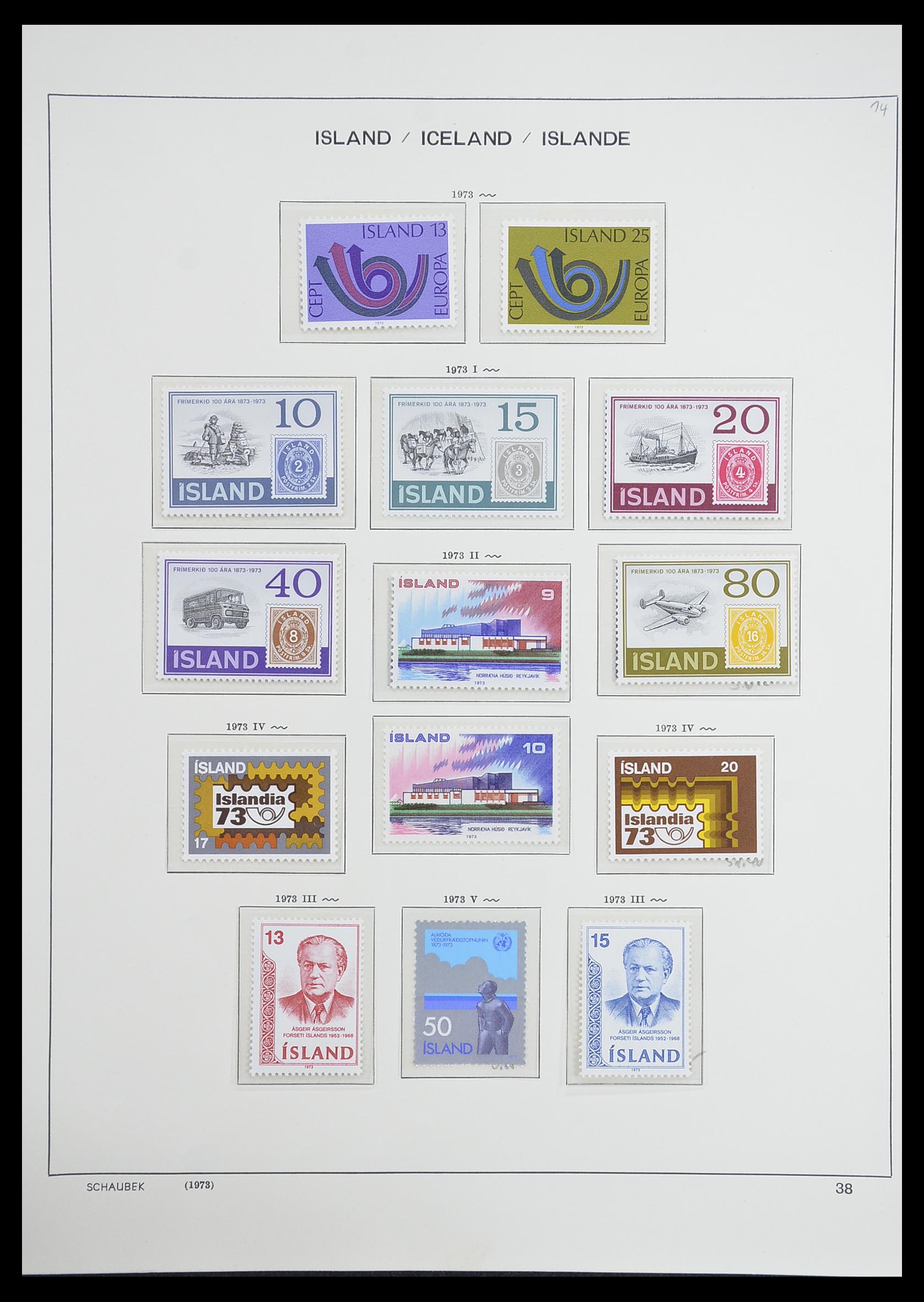 33237 043 - Stamp collection 33237 Iceland 1876-1996.