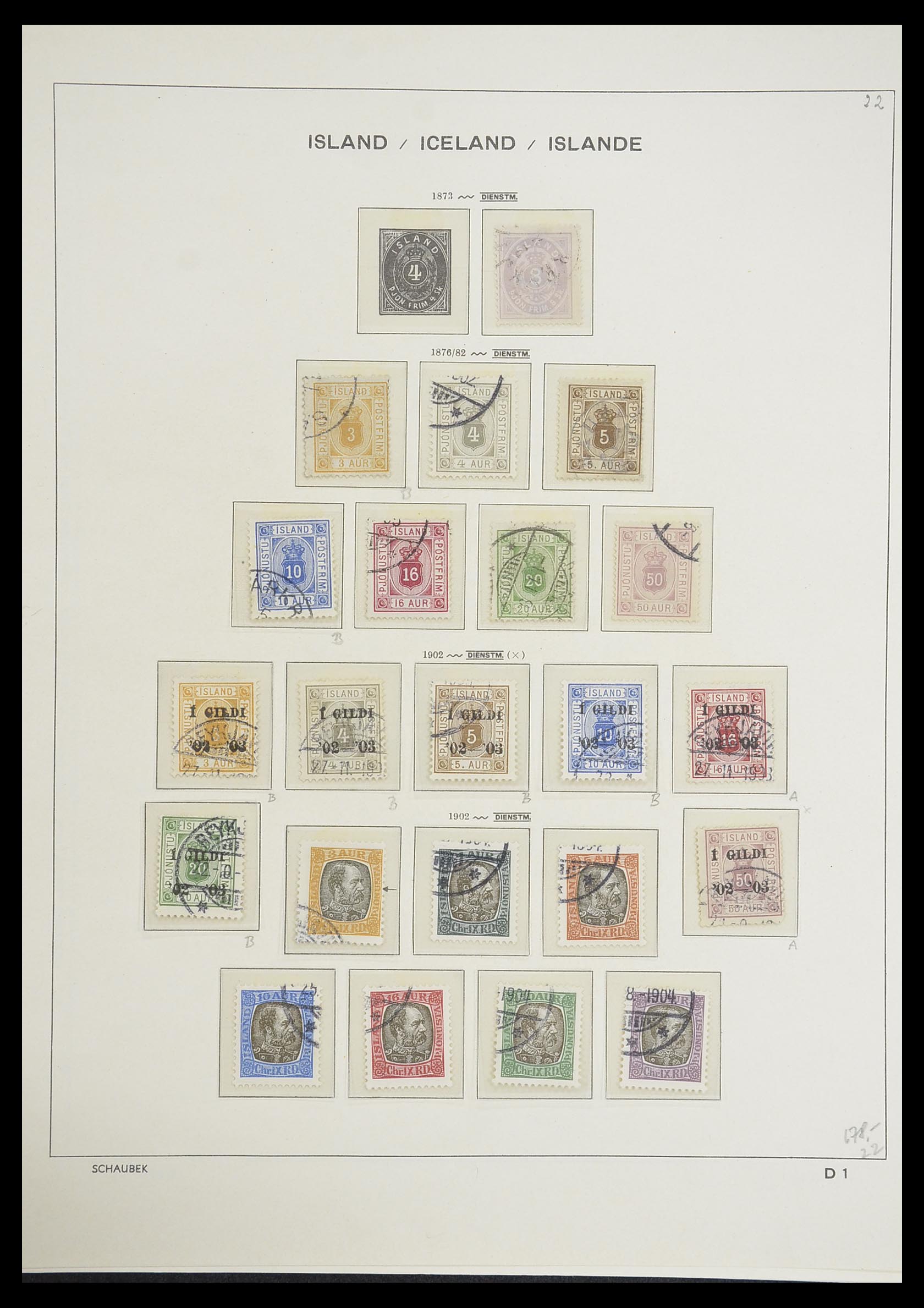 33237 086 - Postzegelverzameling 33237 IJsland 1876-1996.