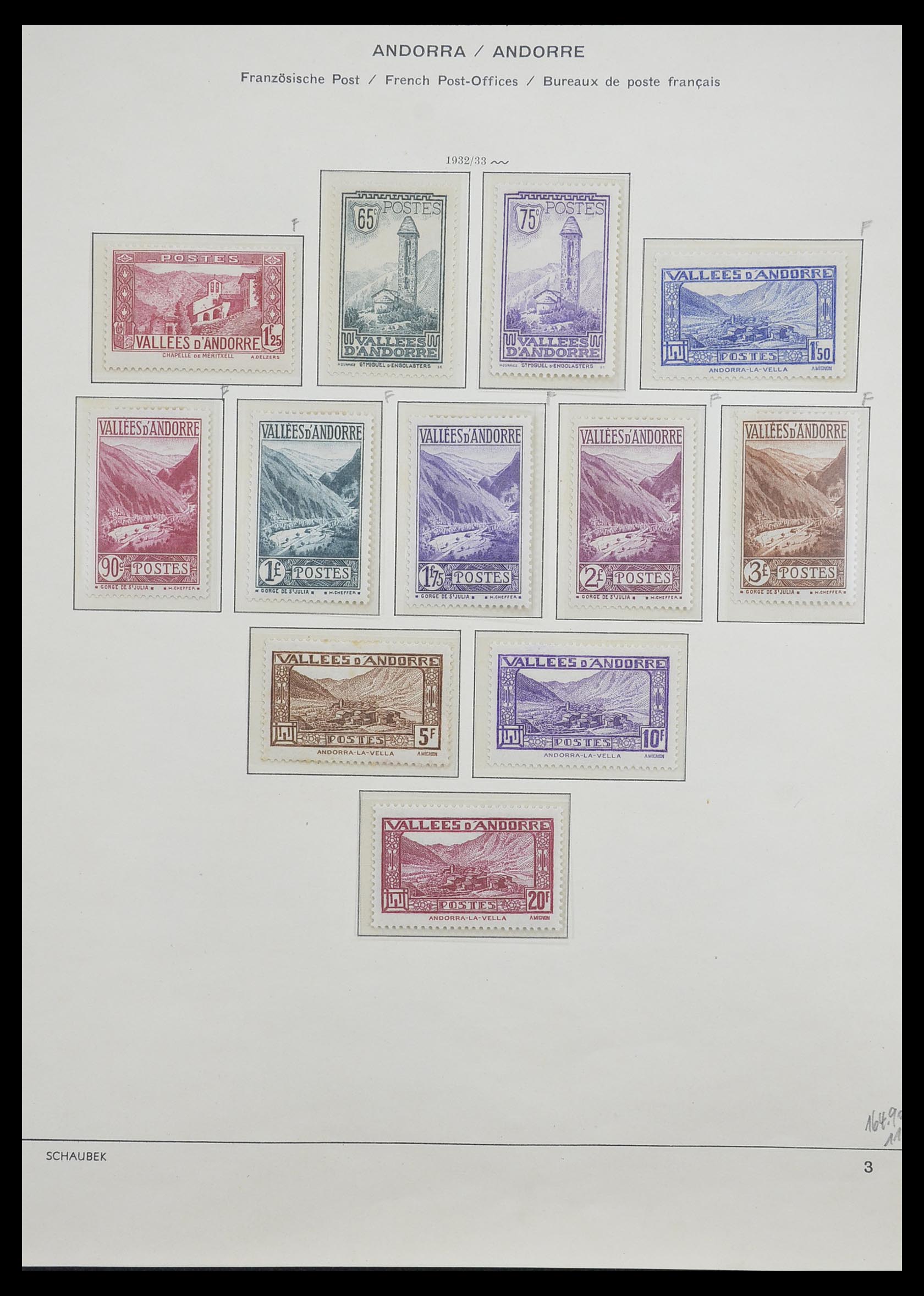 33240 003 - Postzegelverzameling 33240 Andorra 1928-1996.