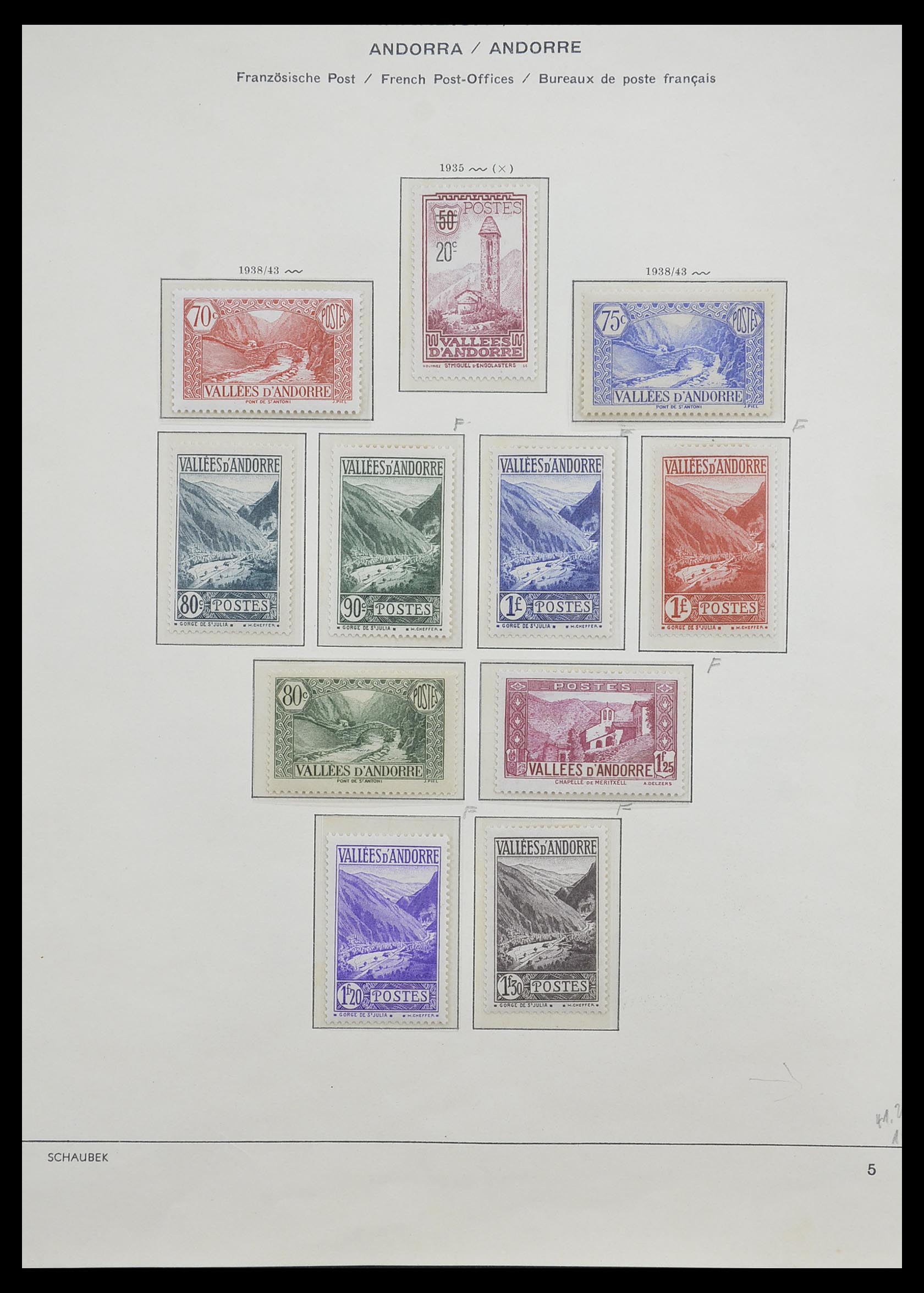 33240 005 - Postzegelverzameling 33240 Andorra 1928-1996.