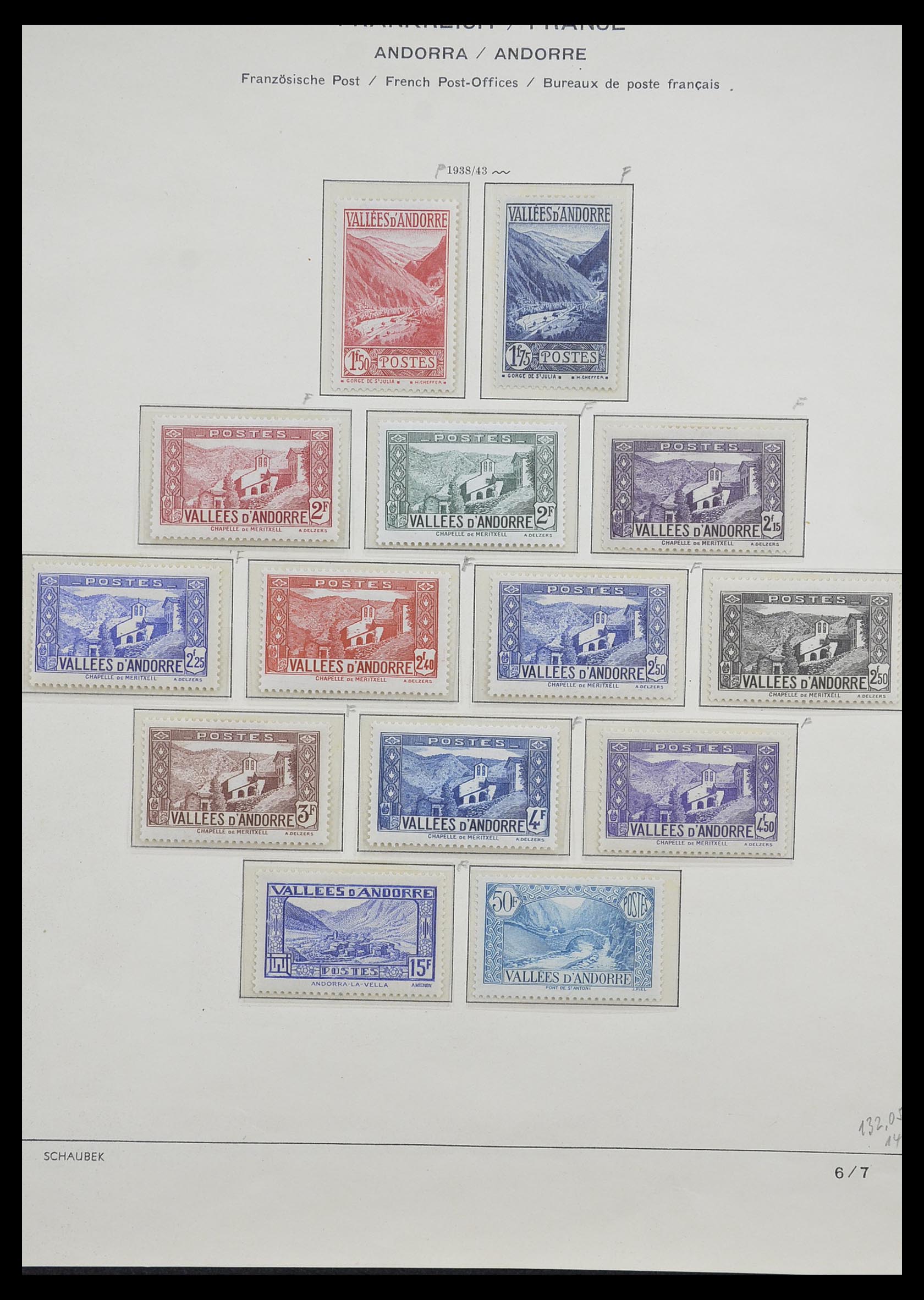 33240 006 - Postzegelverzameling 33240 Andorra 1928-1996.