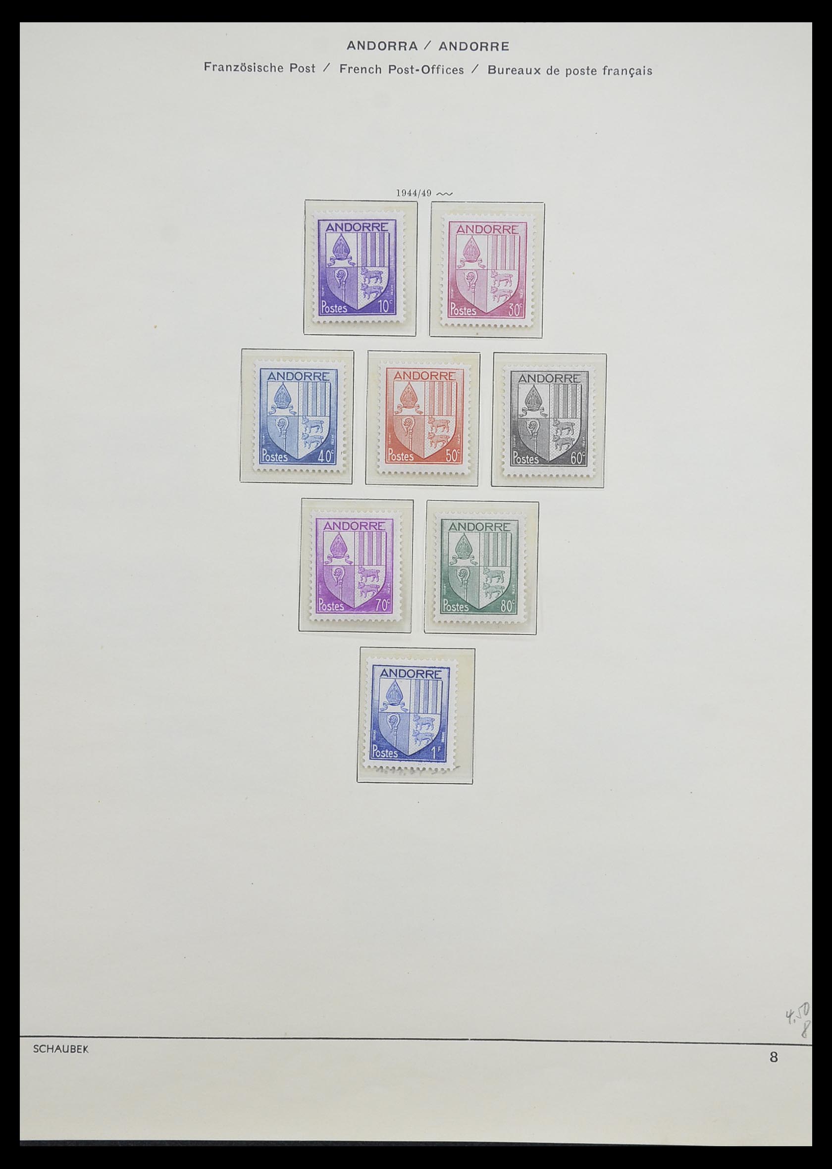 33240 007 - Postzegelverzameling 33240 Andorra 1928-1996.