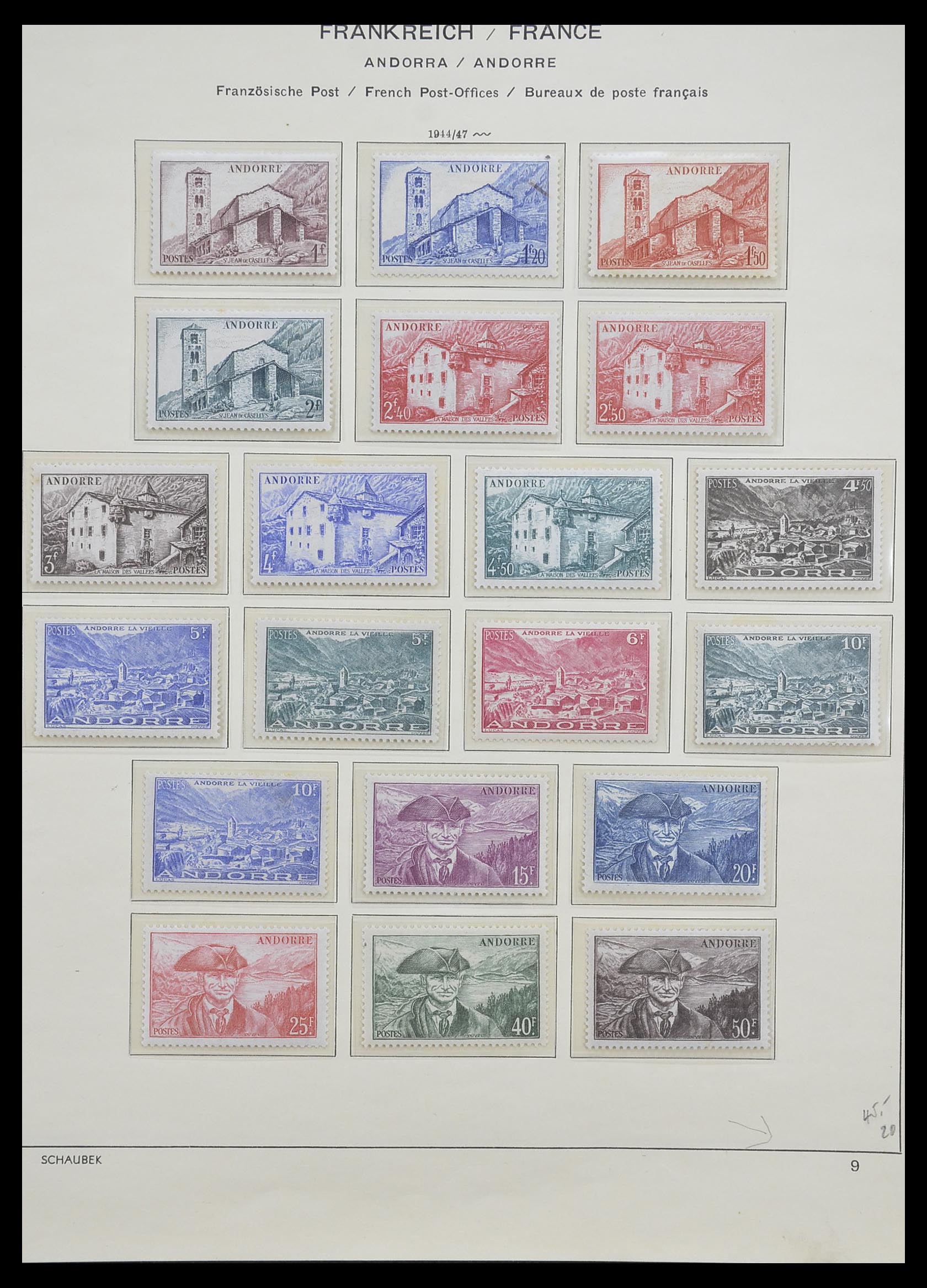 33240 008 - Postzegelverzameling 33240 Andorra 1928-1996.