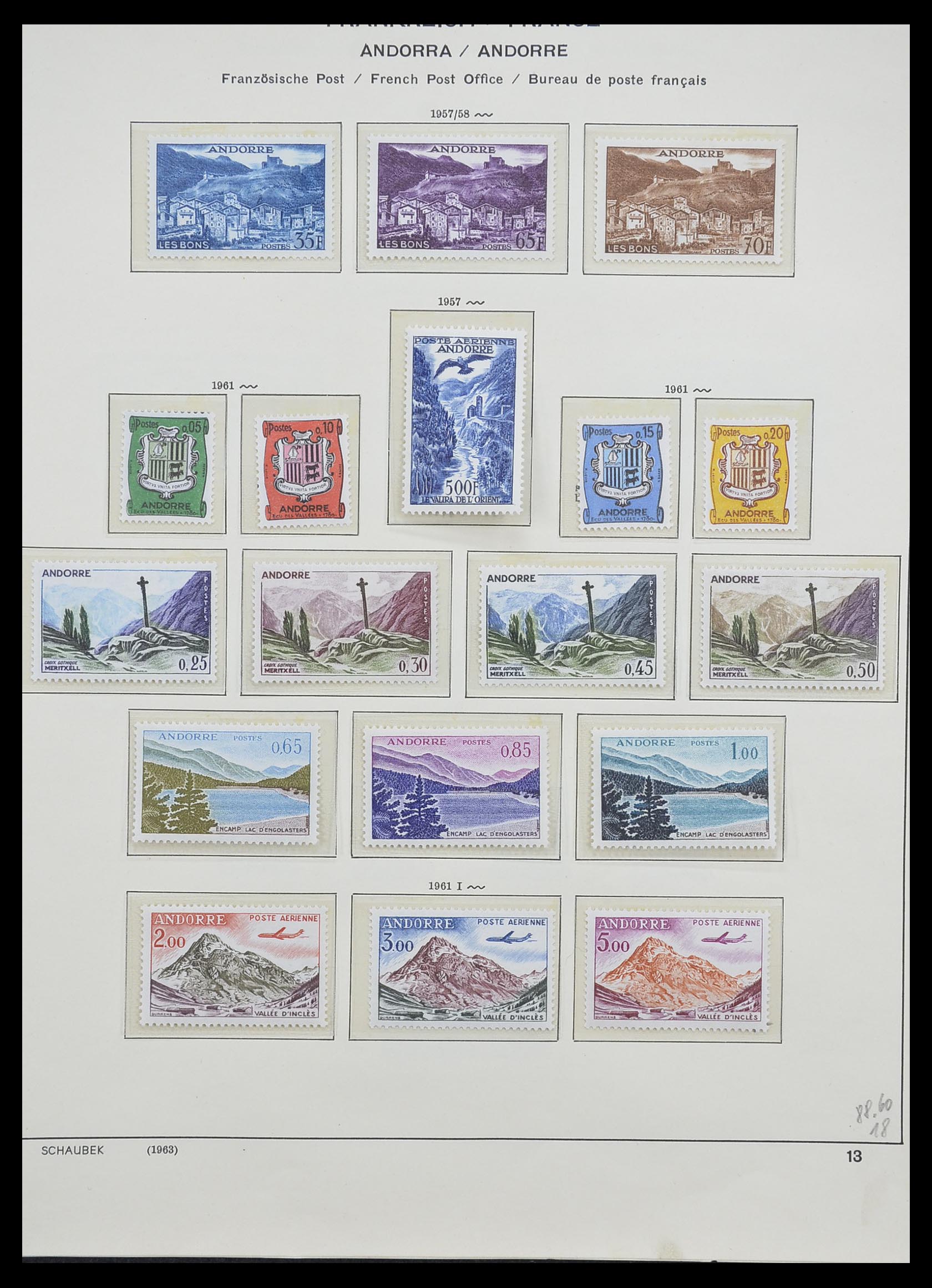 33240 012 - Postzegelverzameling 33240 Andorra 1928-1996.