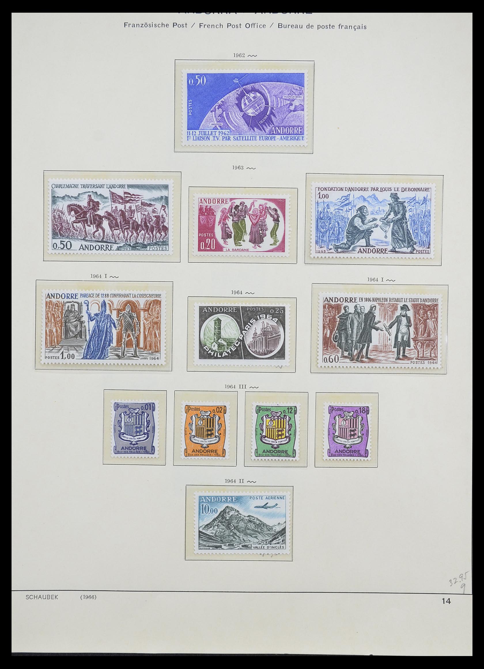 33240 013 - Postzegelverzameling 33240 Andorra 1928-1996.