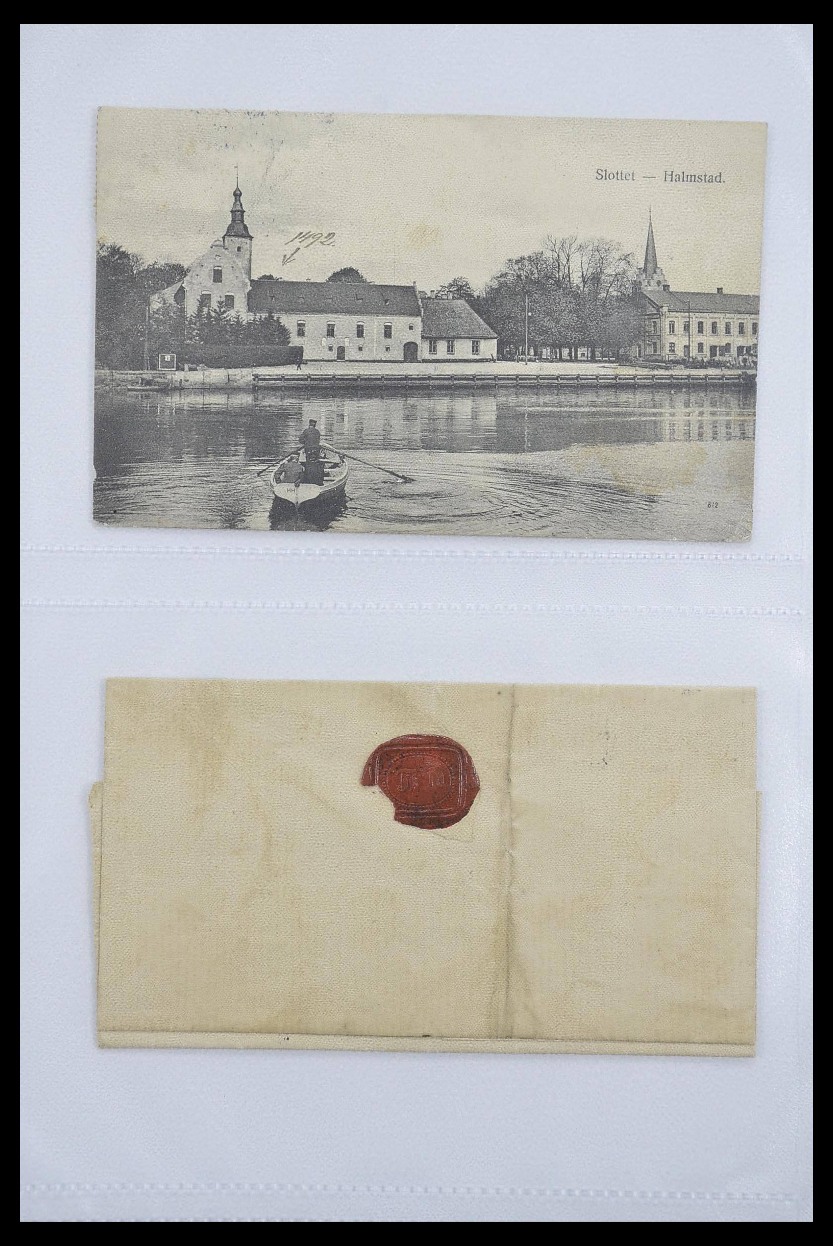 33241 014 - Postzegelverzameling 33241 Scandinavië brieven 1860-1930.