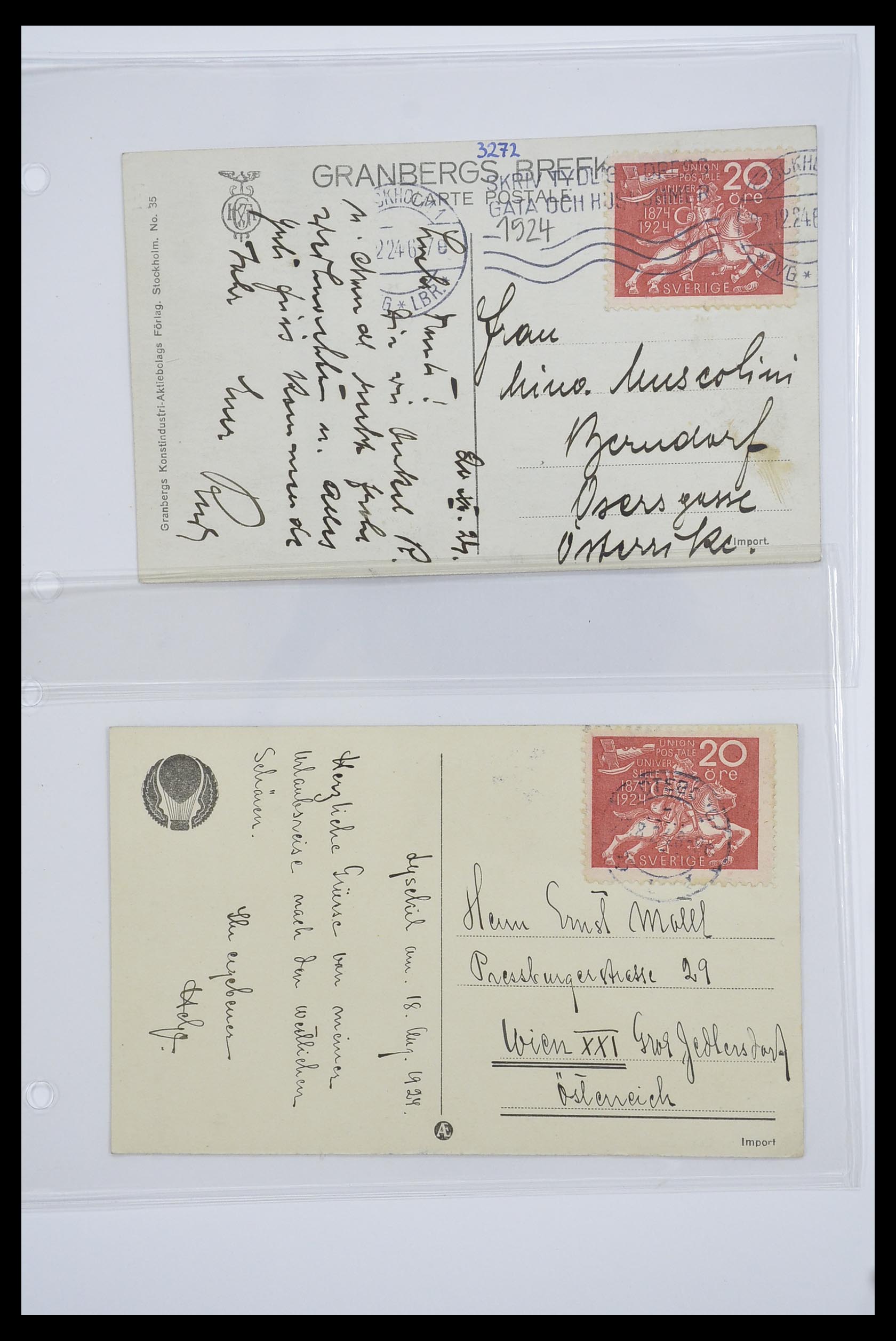 33241 031 - Stamp collection 33241 Scandinavia covers 1860-1930.
