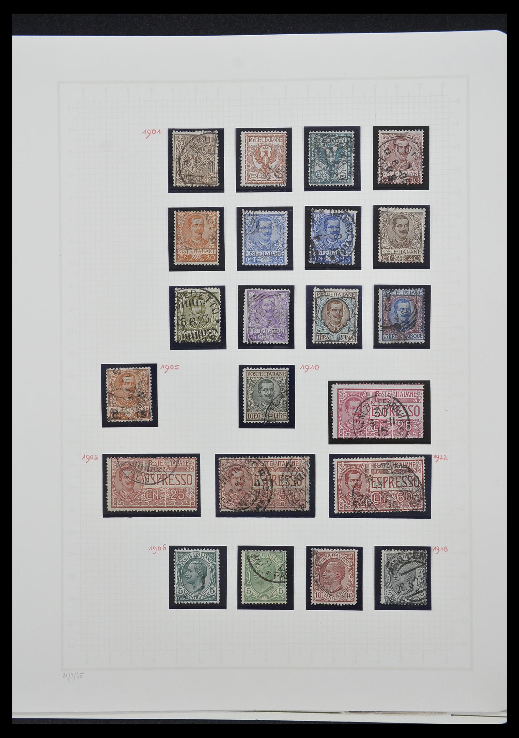 33242 009 - Postzegelverzameling 33242 Italië 1861-1944 compleet.