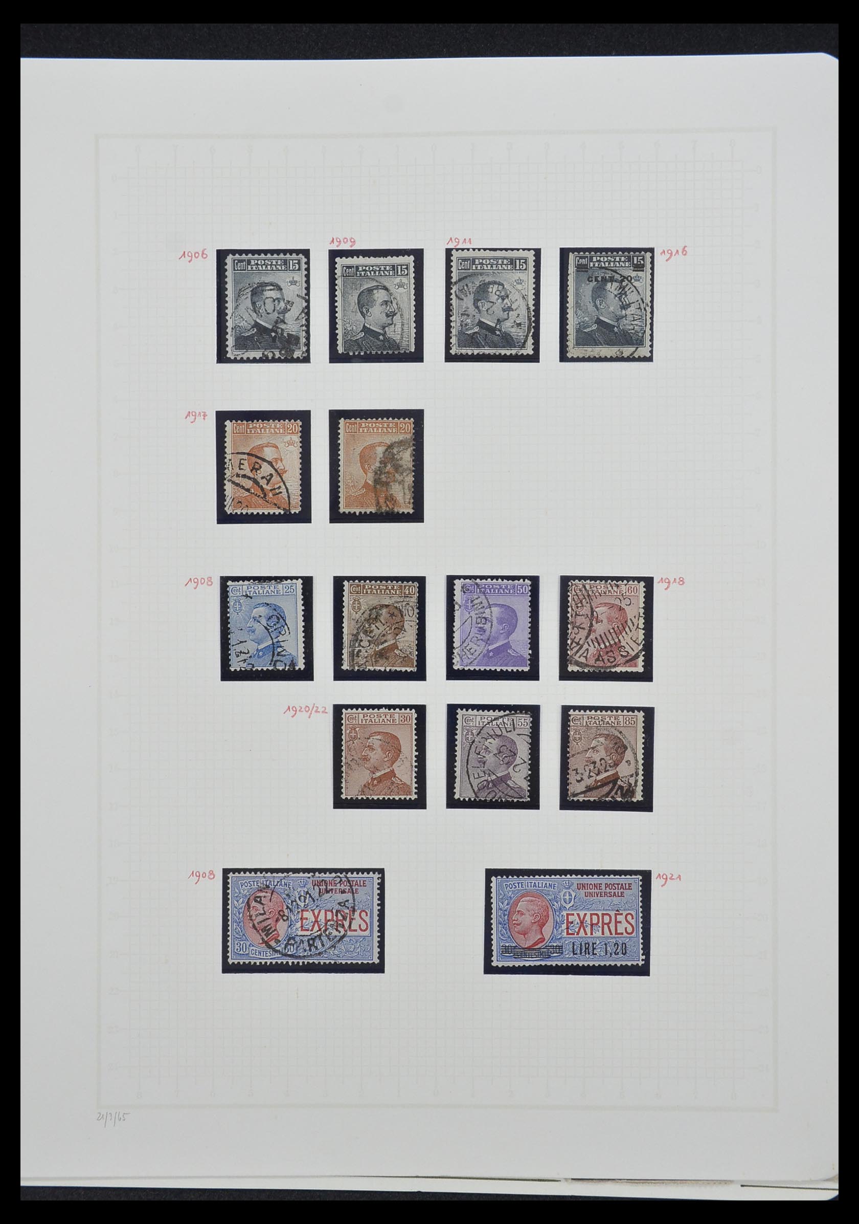 33242 010 - Postzegelverzameling 33242 Italië 1861-1944 compleet.