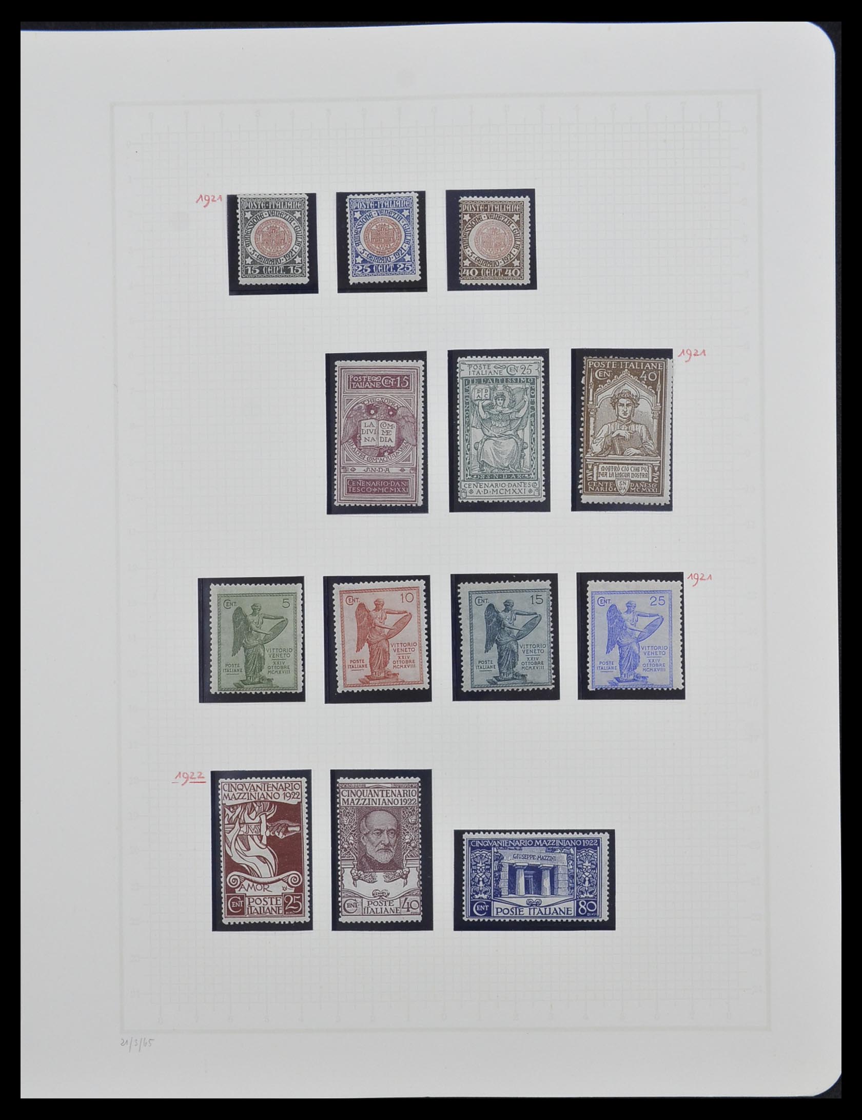 33242 015 - Postzegelverzameling 33242 Italië 1861-1944 compleet.