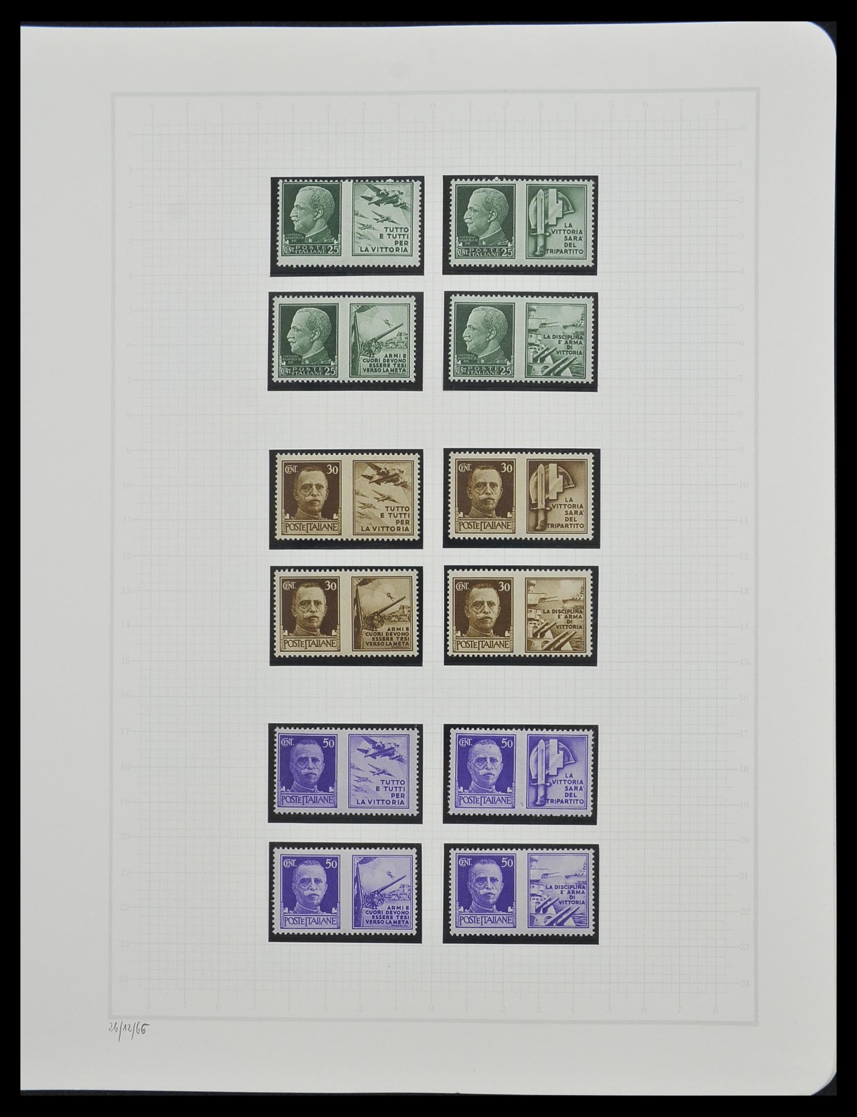 33242 051 - Postzegelverzameling 33242 Italië 1861-1944 compleet.