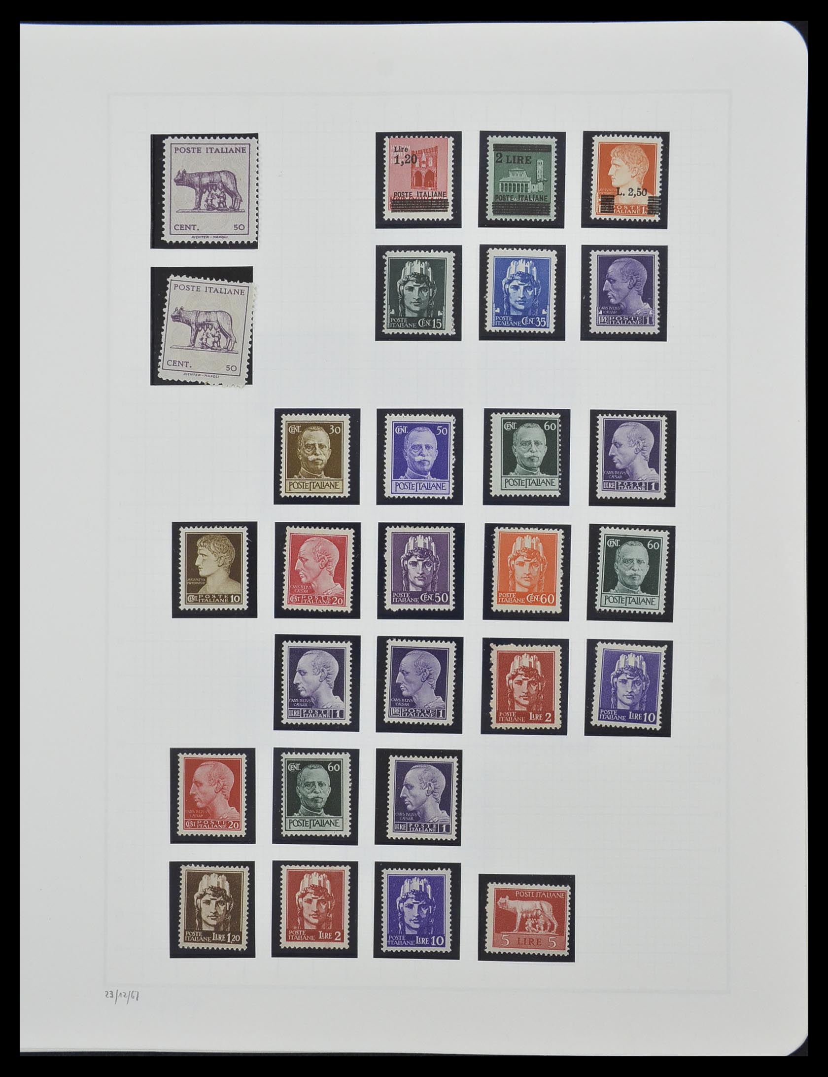 33242 054 - Postzegelverzameling 33242 Italië 1861-1944 compleet.