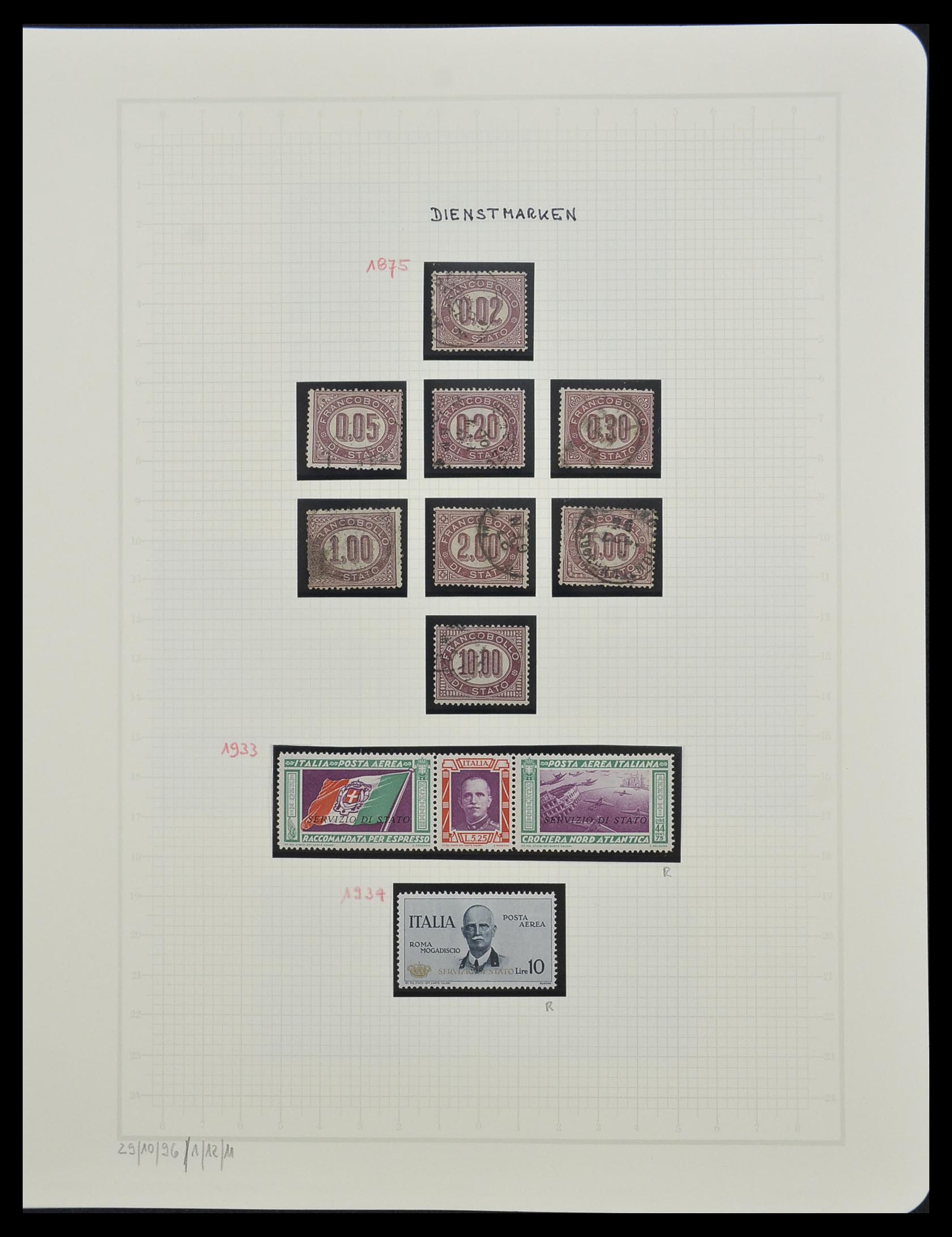 33242 055 - Postzegelverzameling 33242 Italië 1861-1944 compleet.