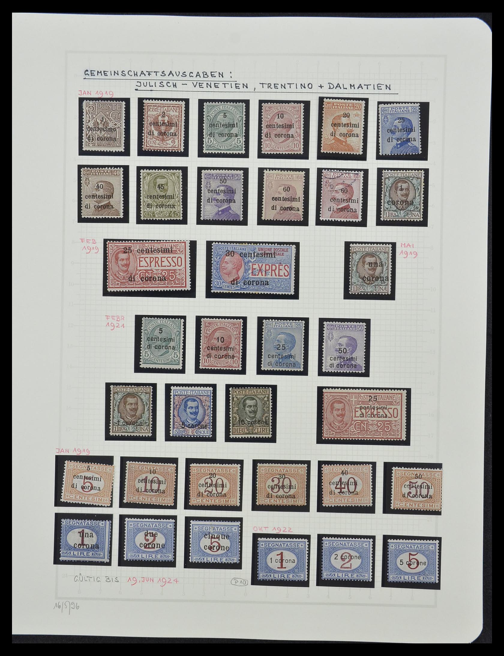 33242 063 - Postzegelverzameling 33242 Italië 1861-1944 compleet.