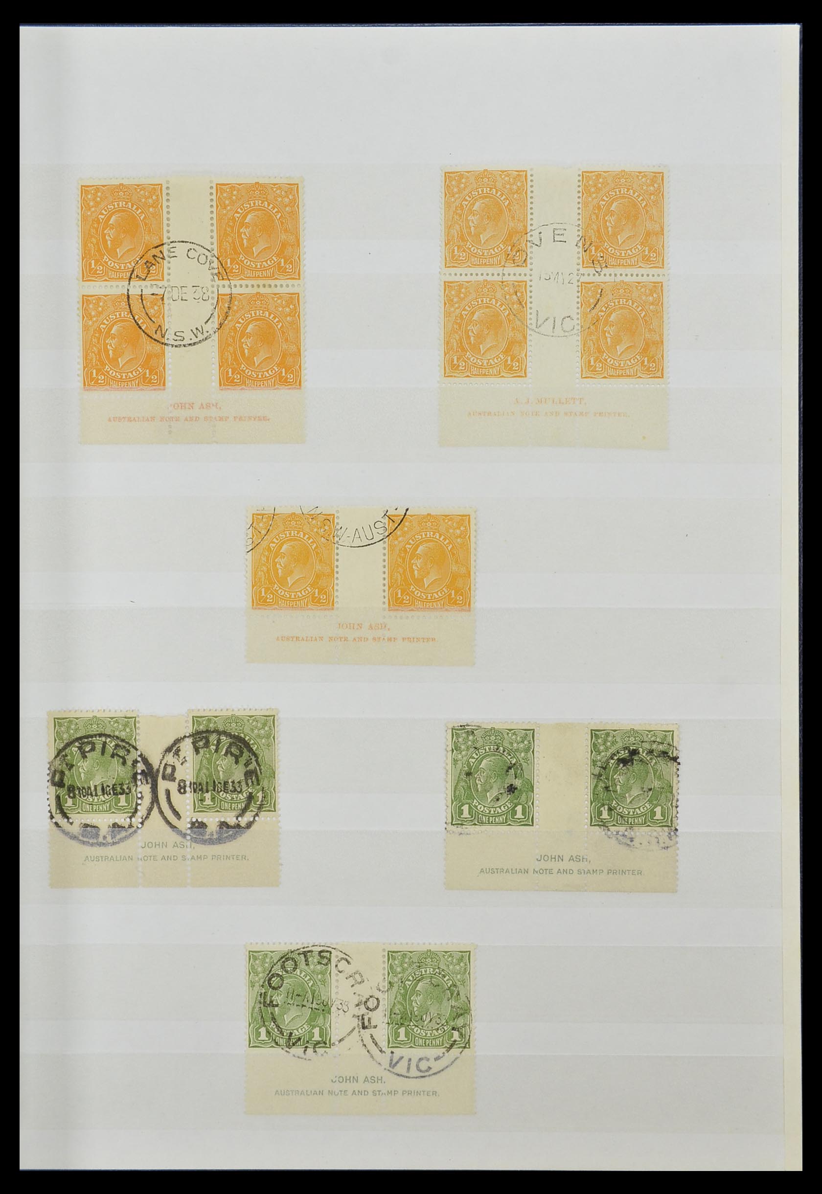 33246 001 - Postzegelverzameling 33246 Australië imprint blokken 1926-1932.