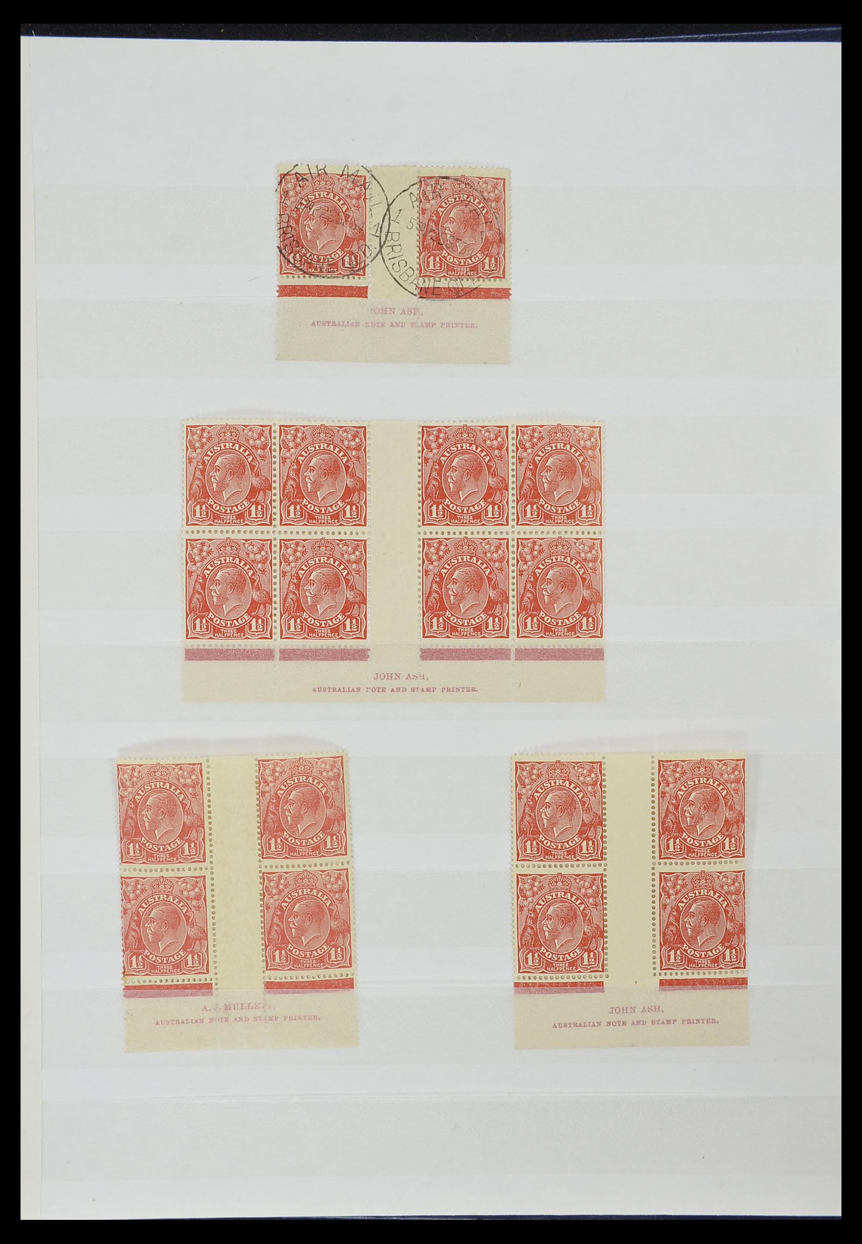 33246 002 - Postzegelverzameling 33246 Australië imprint blokken 1926-1932.