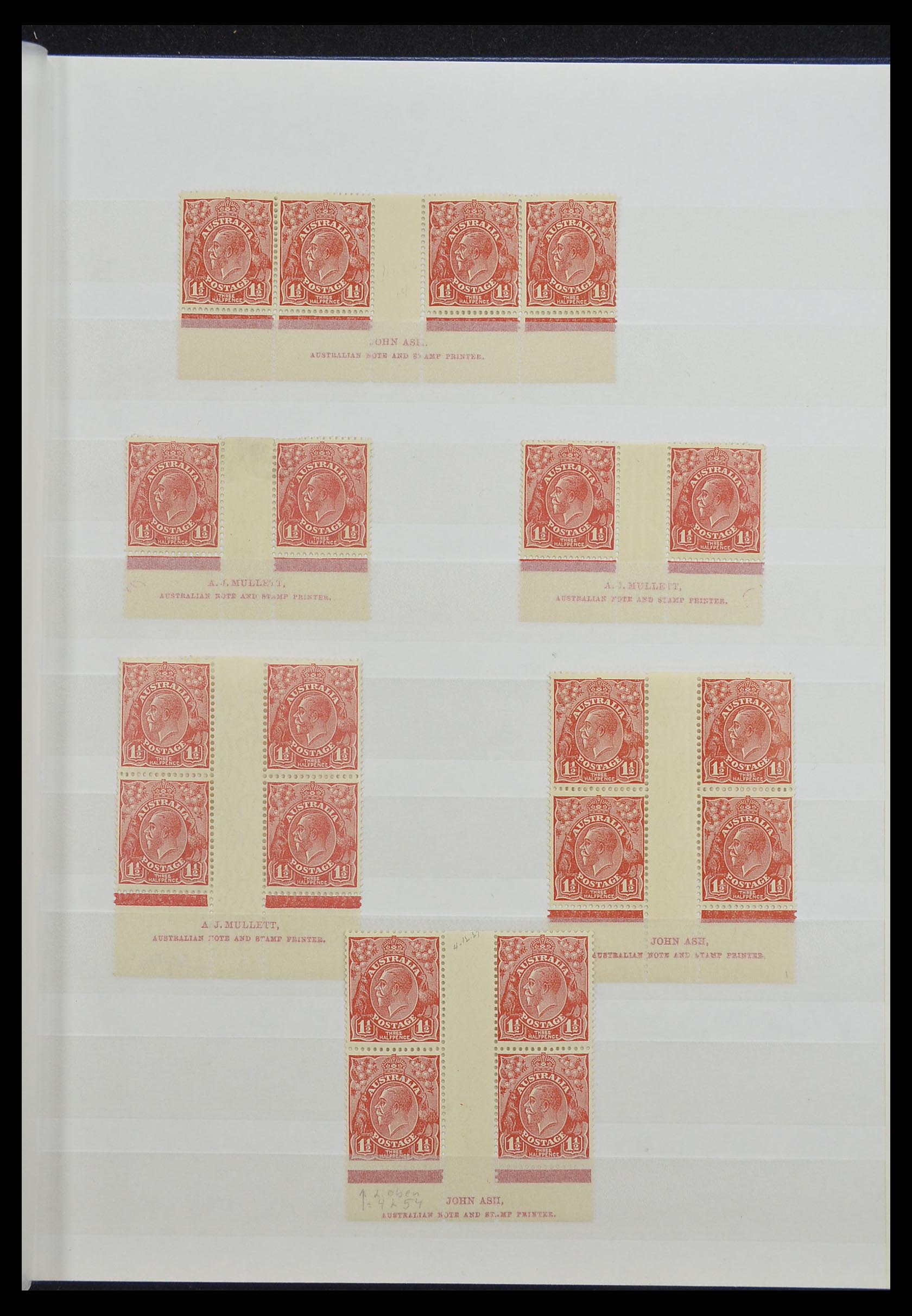 33246 003 - Postzegelverzameling 33246 Australië imprint blokken 1926-1932.