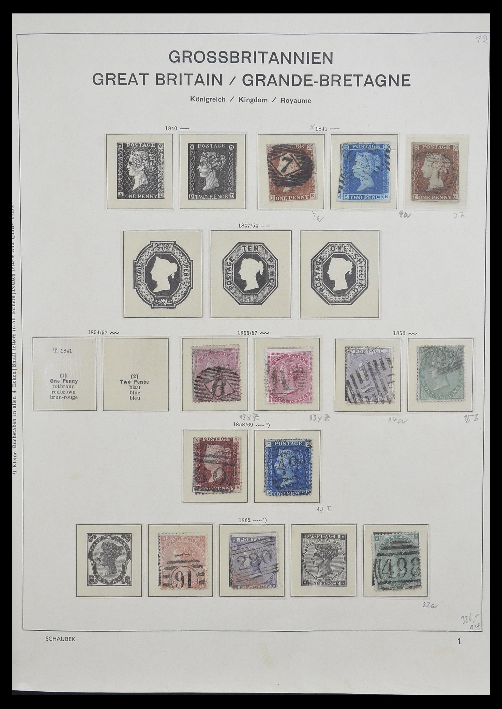 33250 001 - Postzegelverzameling 33250 Engeland 1841-1995.
