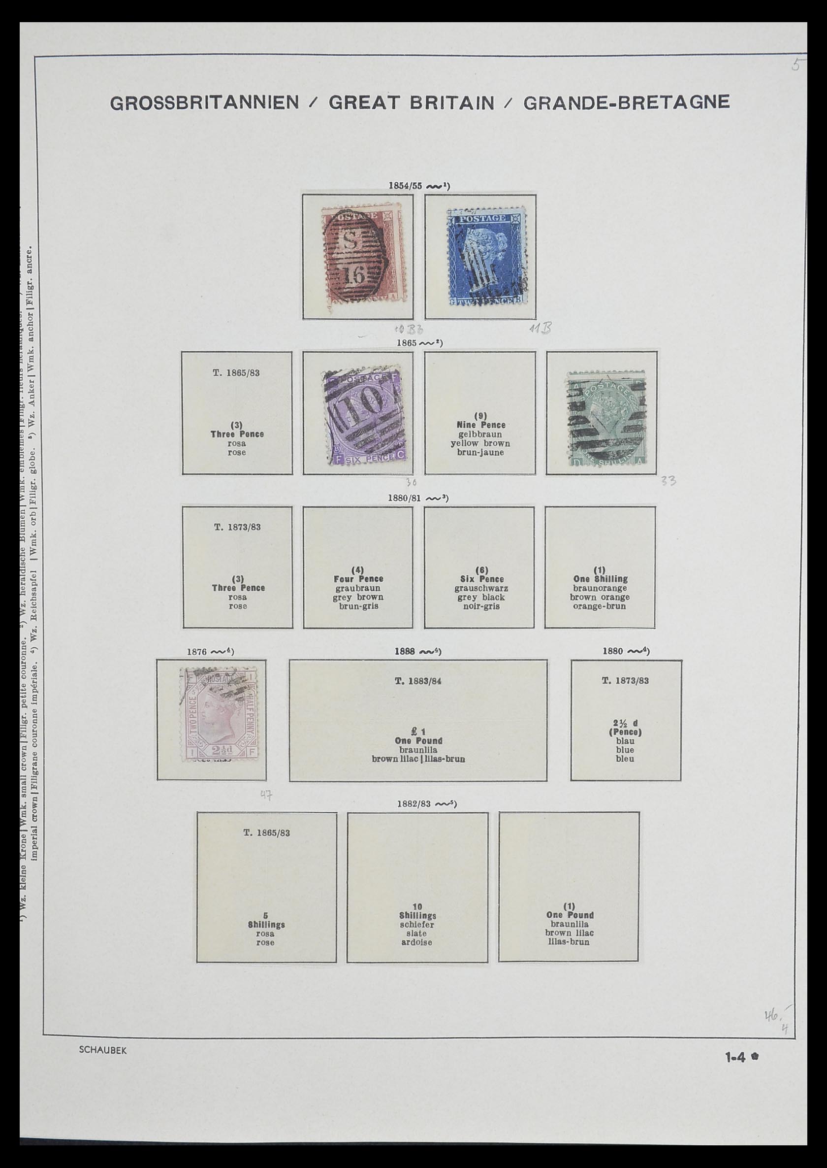 33250 002 - Postzegelverzameling 33250 Engeland 1841-1995.